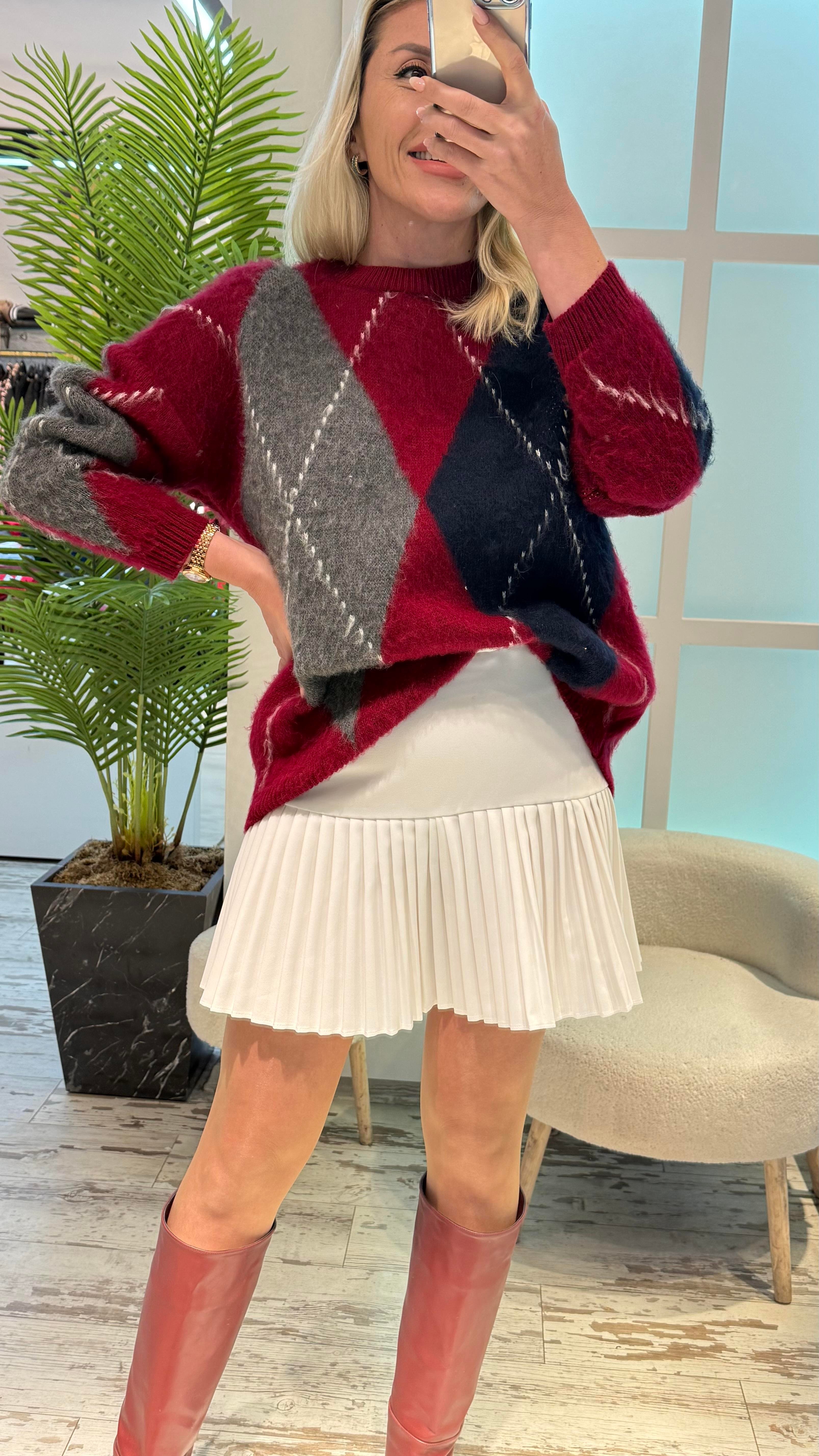 LONES BEYAZ PİLELİ ETEK