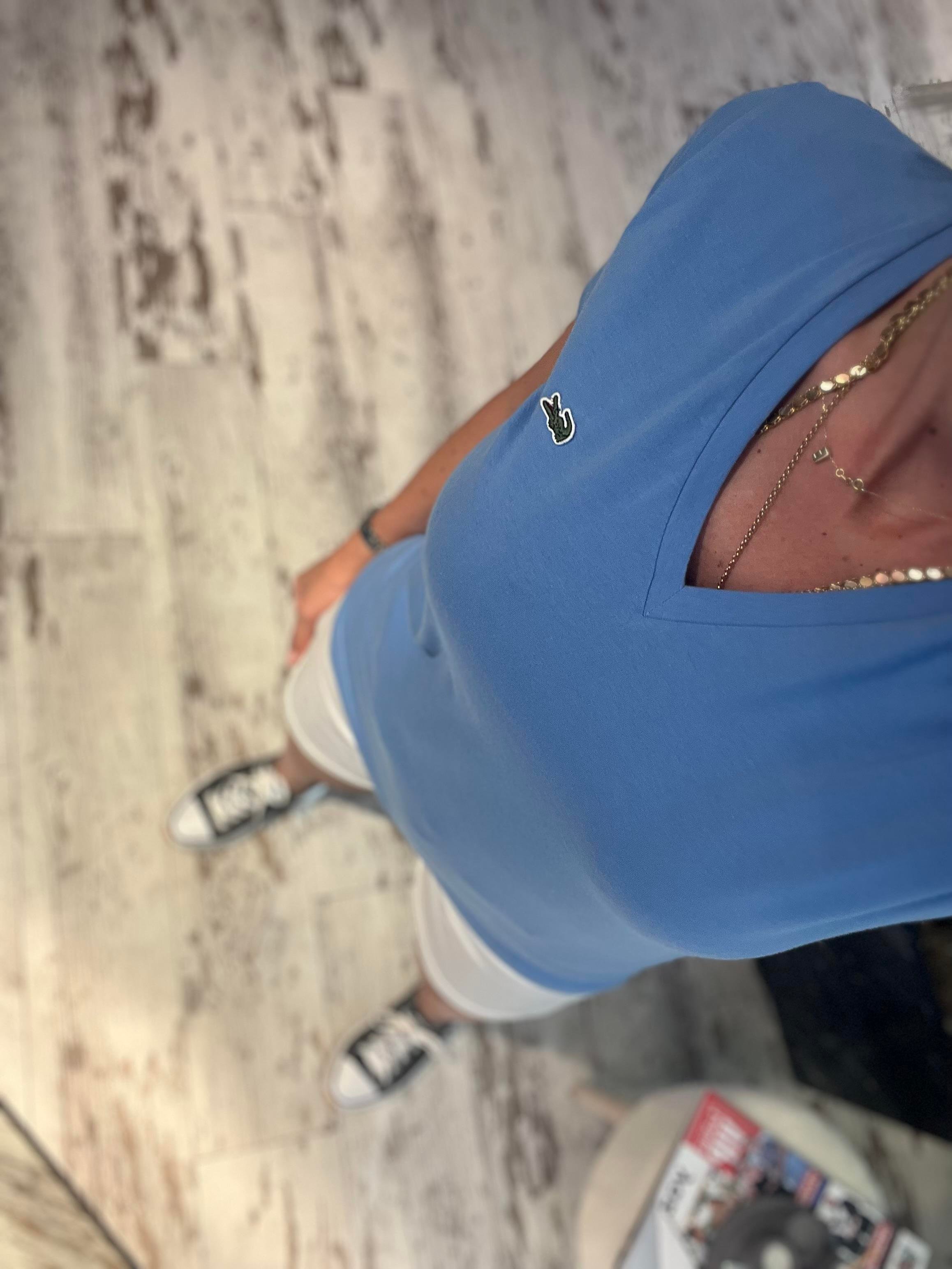 MAVİ V YAKA TSHRT 