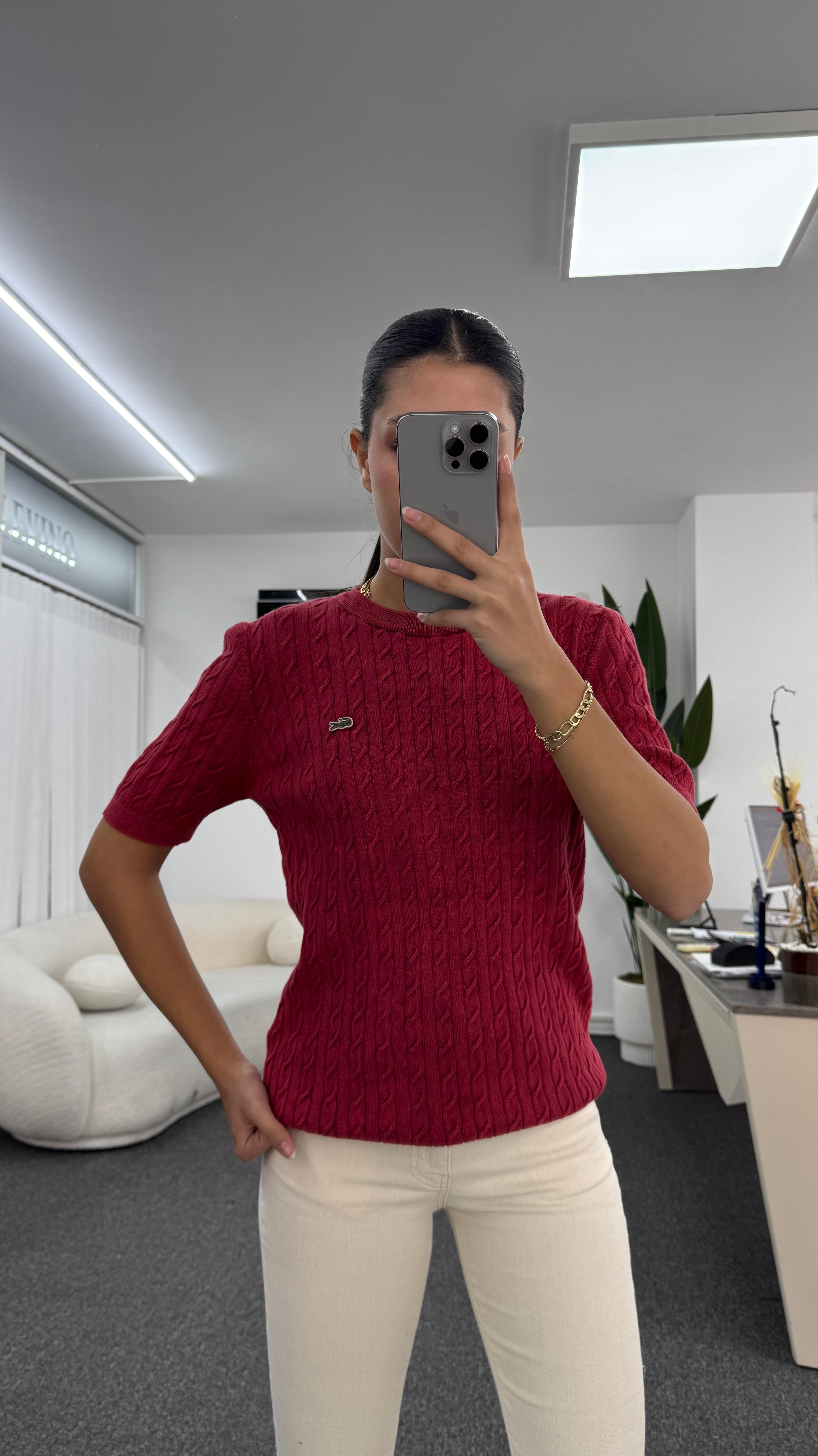 MAY KIRMIZI KISA KOLLU TRİKO KAZAK