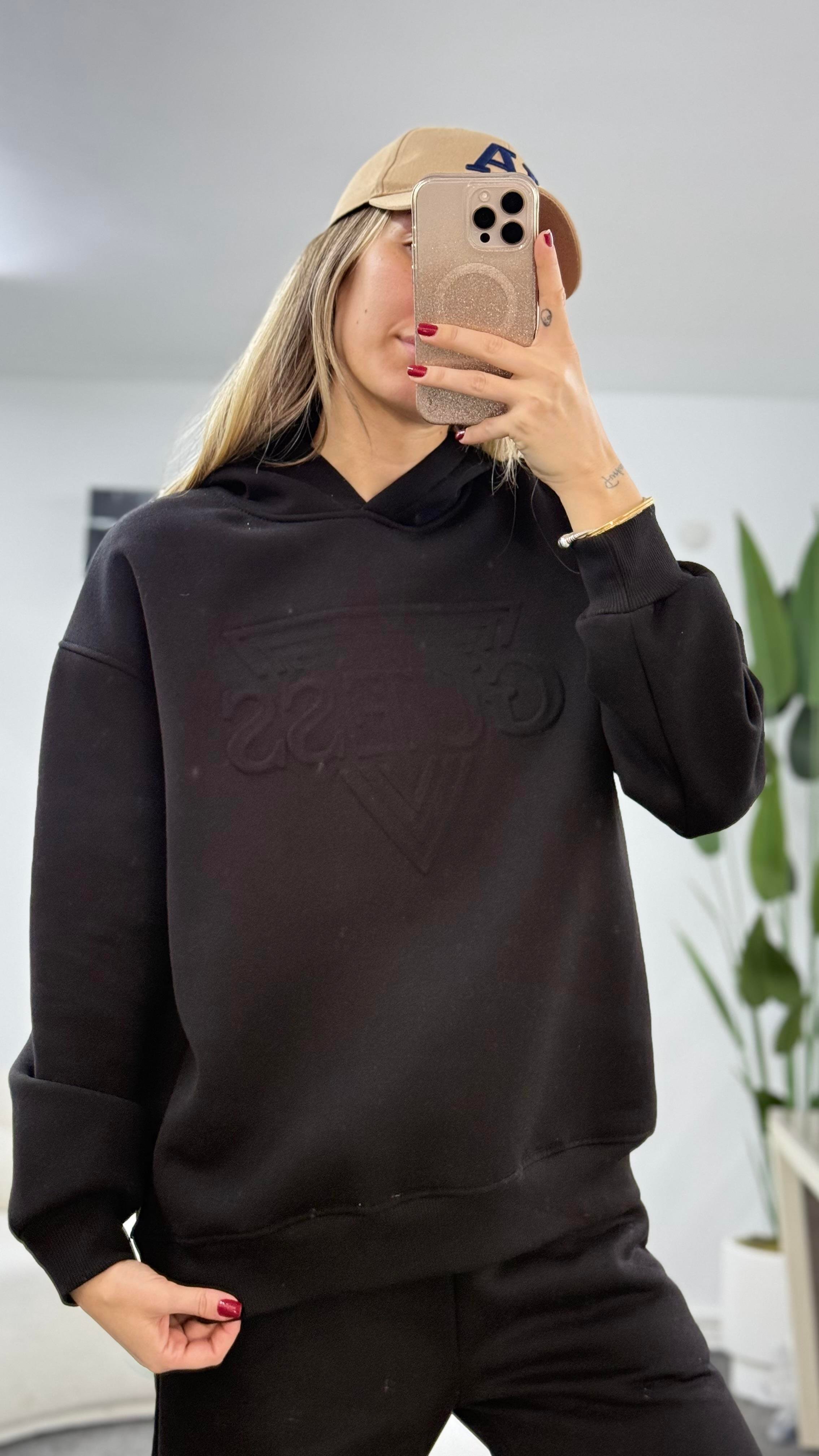 MİNSY SİYAH SWEATSHIRT