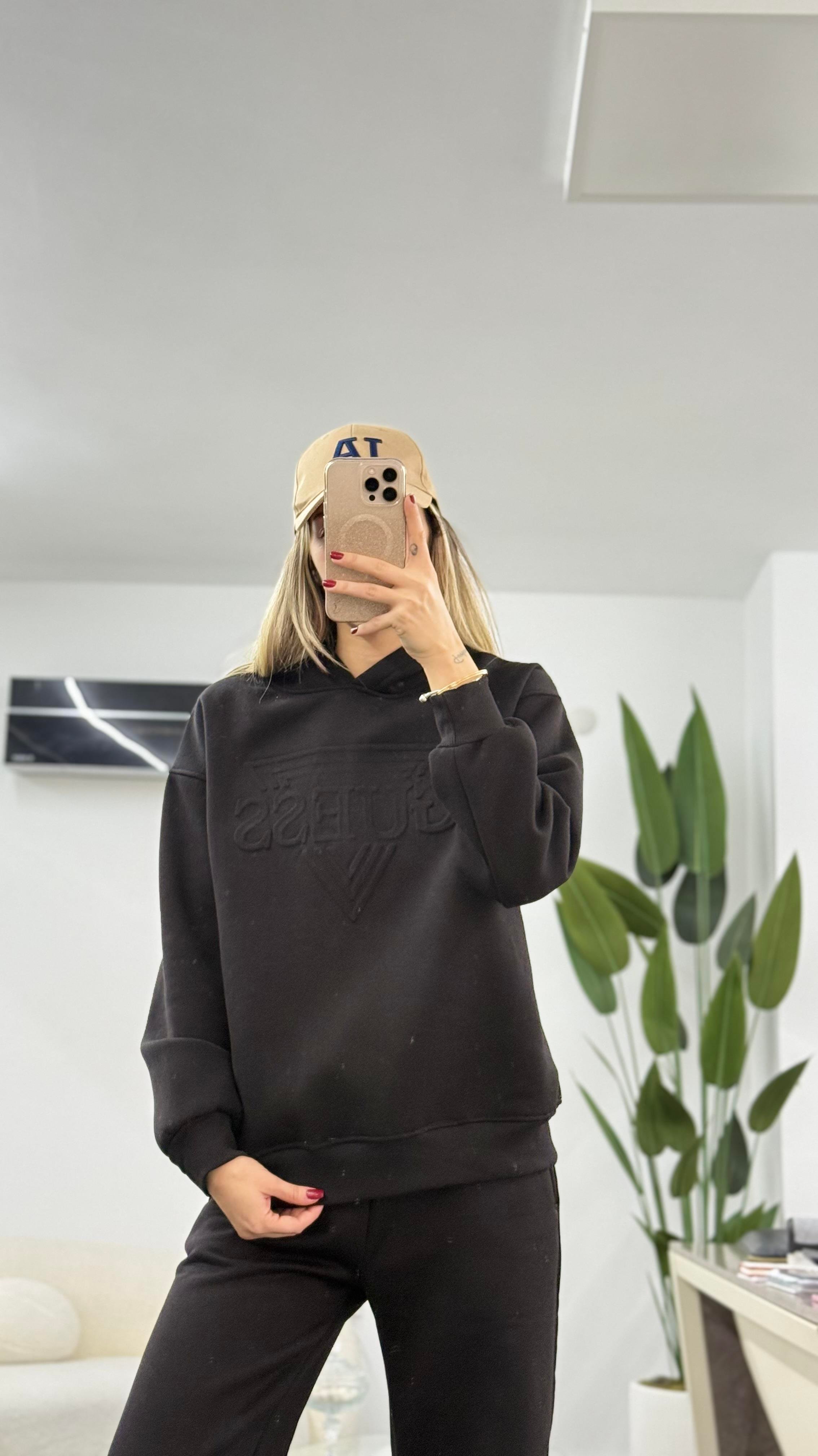 MİNSY SİYAH SWEATSHIRT