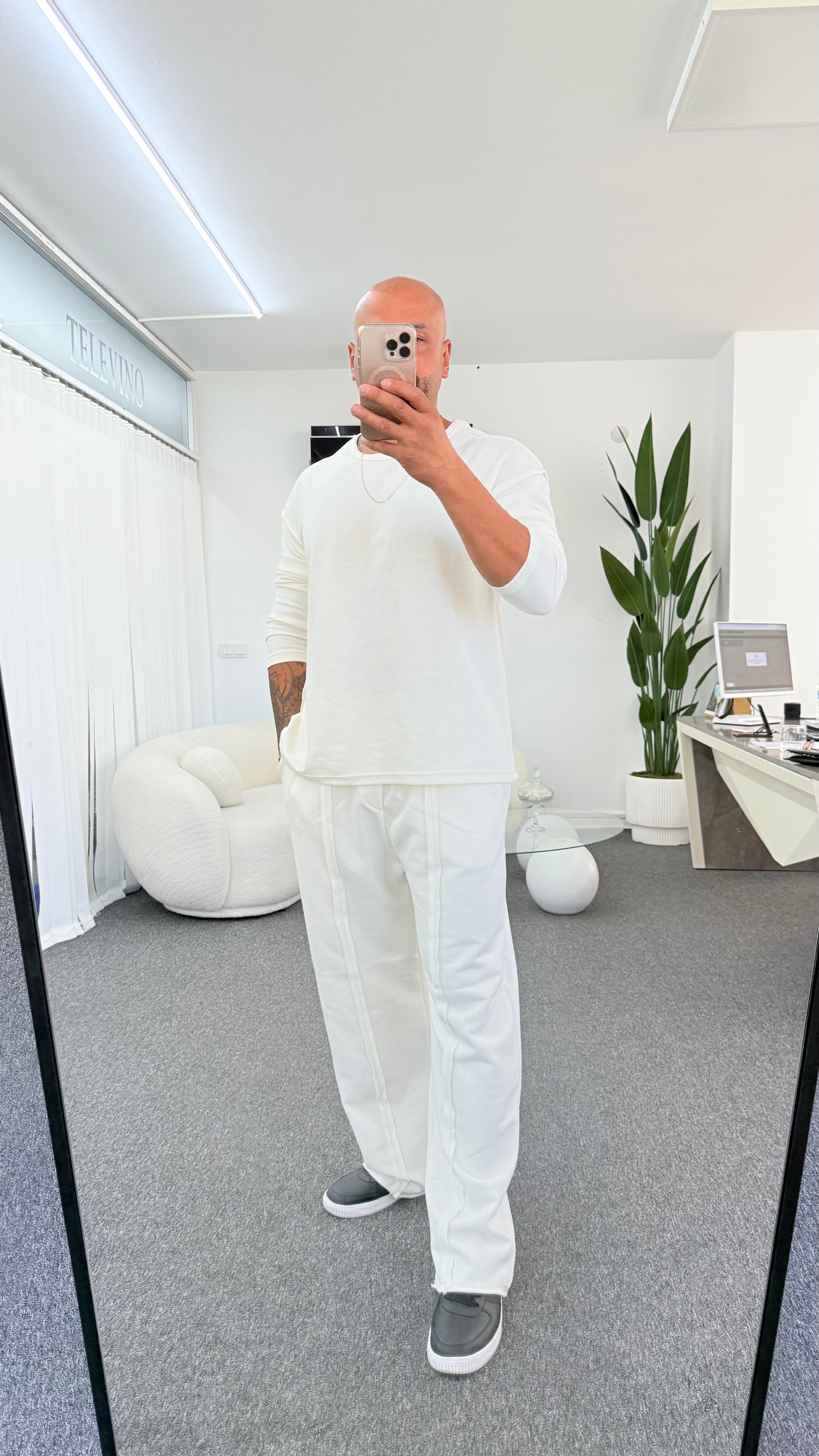 MİSSİLE ÜNİSEX BEYAZ EŞOFMAN ALTI