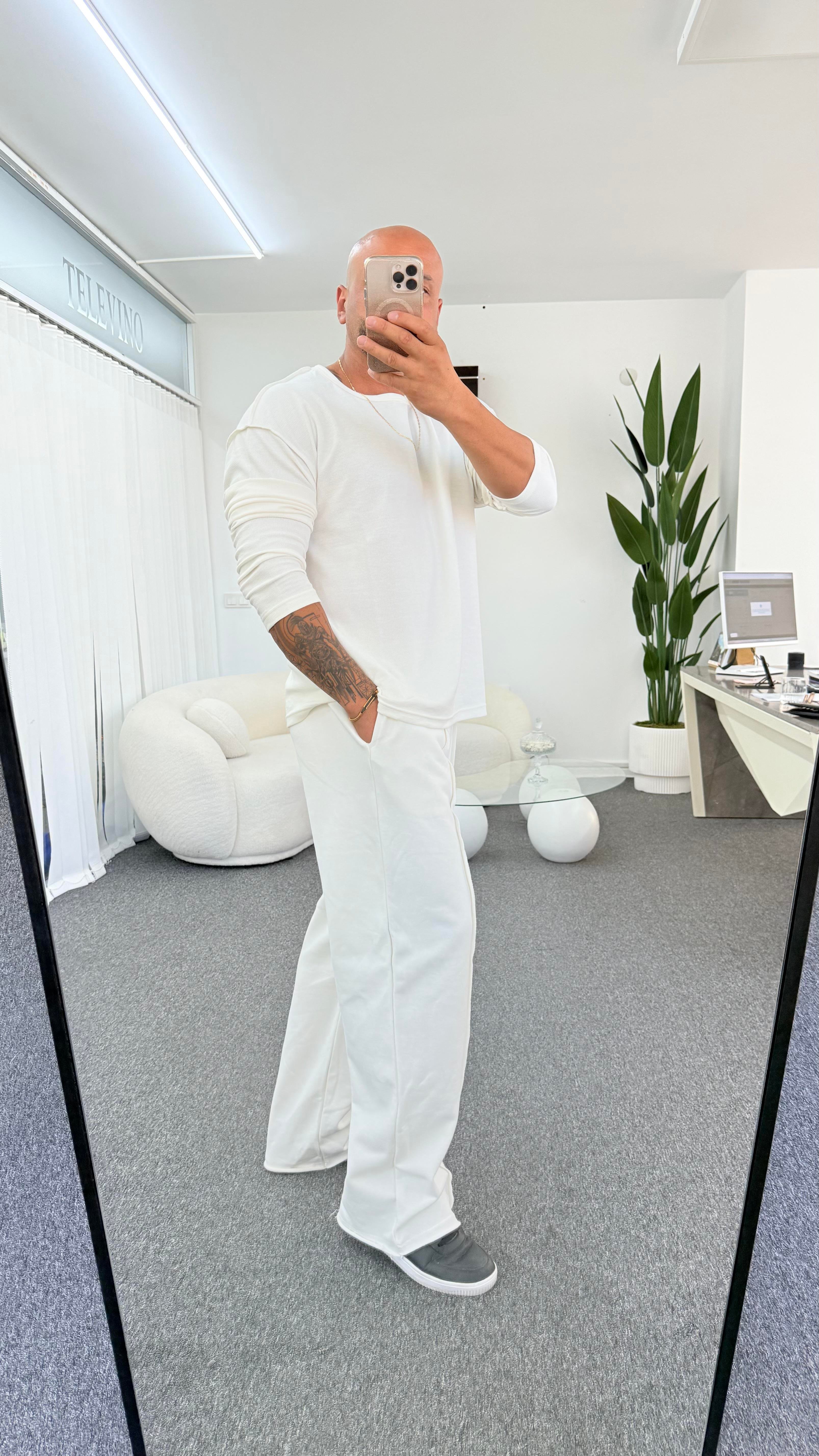 MİSSİLE ÜNİSEX BEYAZ EŞOFMAN ALTI