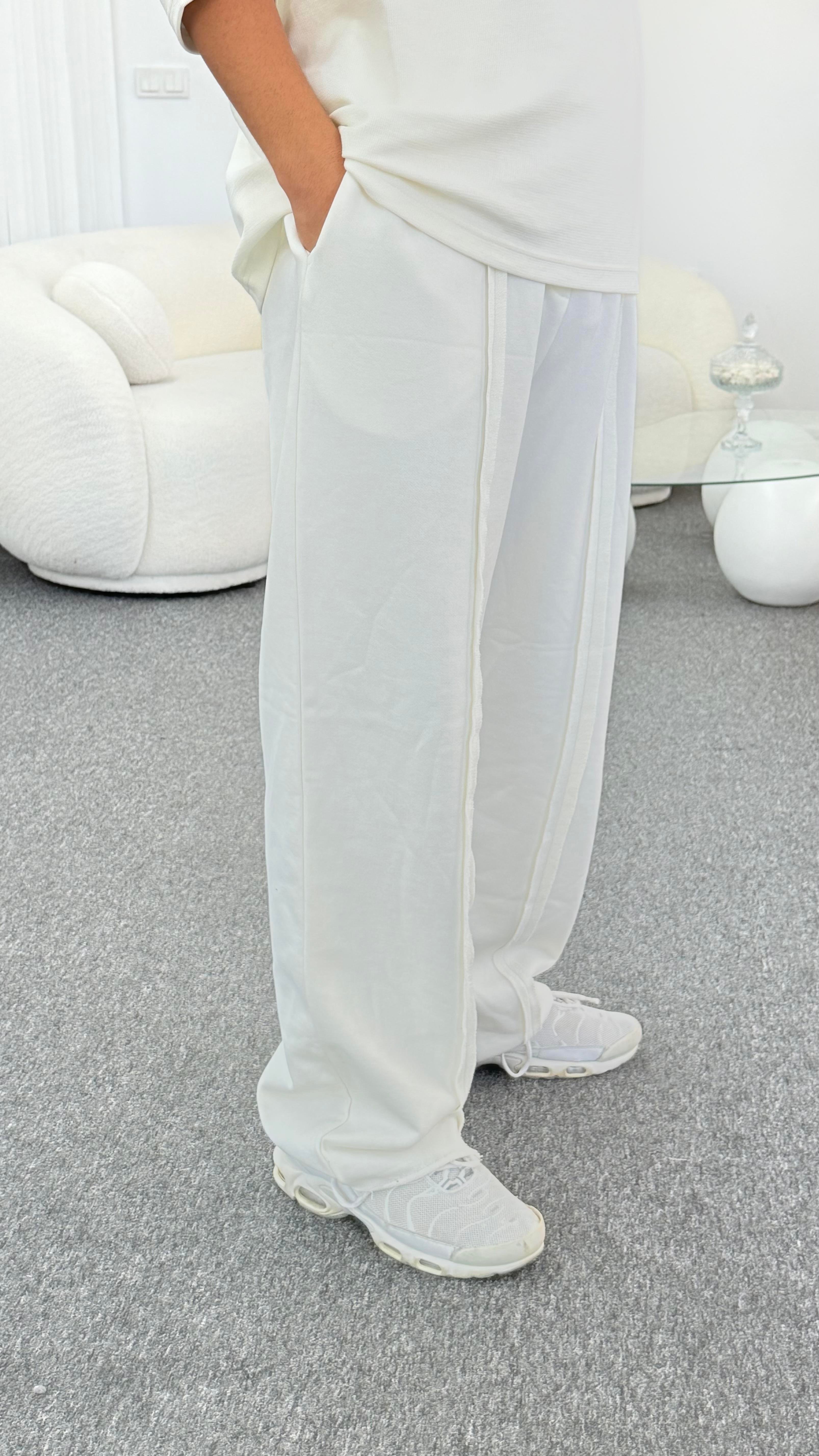 MİSSİLE ÜNİSEX BEYAZ EŞOFMAN ALTI