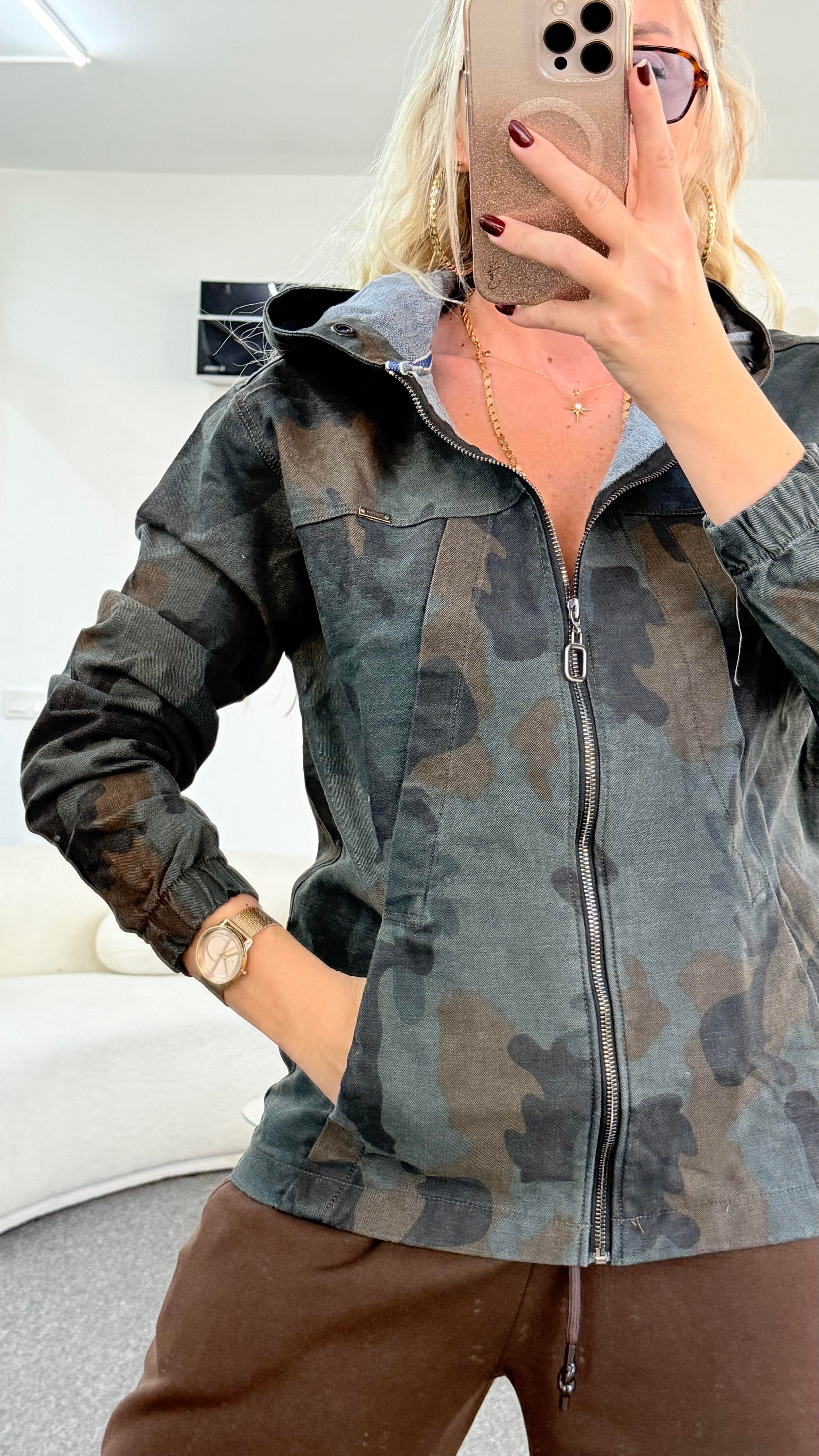 NUNTS KAMUFULAJ DESELİ YEŞİL TRENÇ 