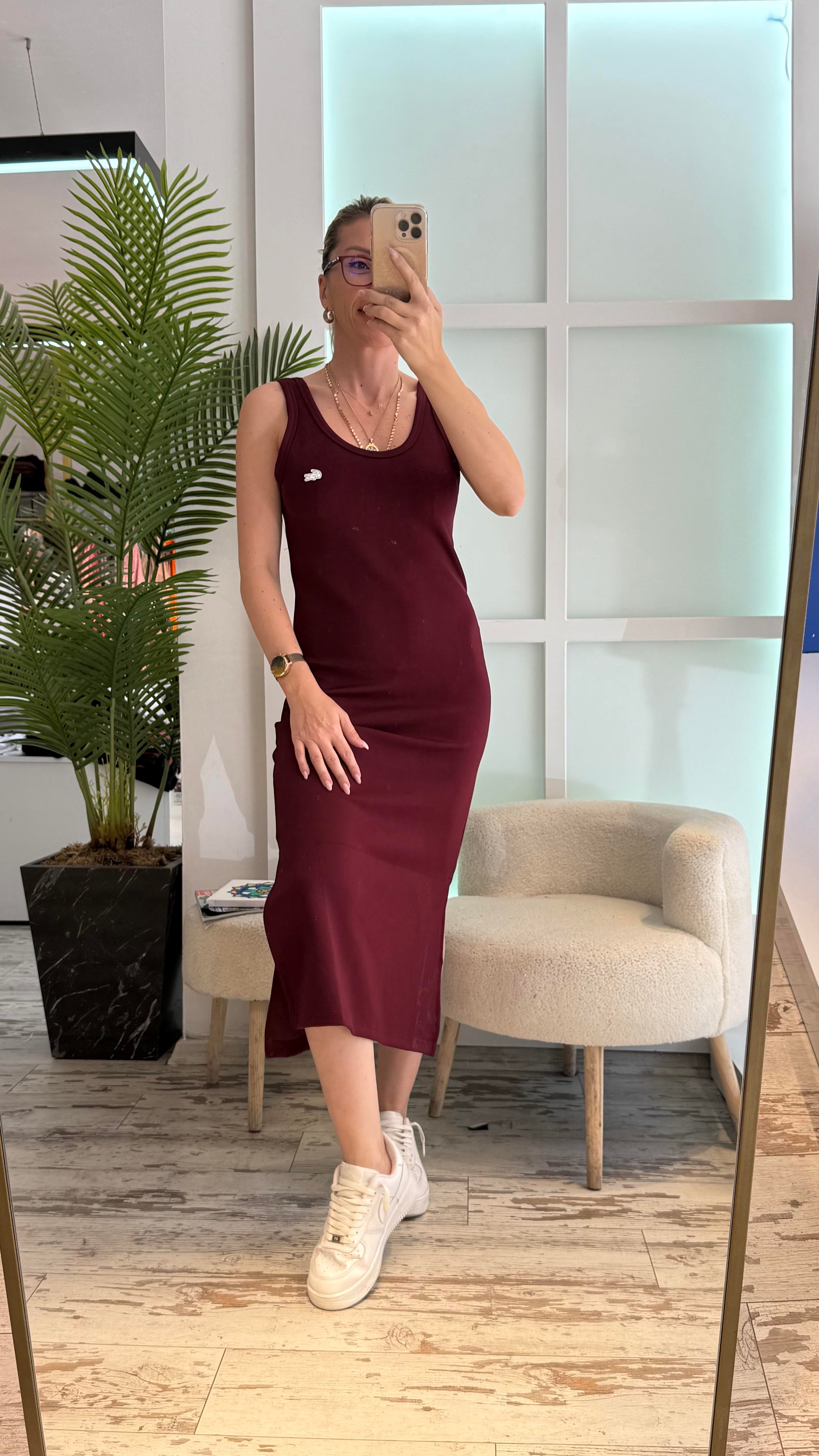 OPHELİA BORDO ELBİSE