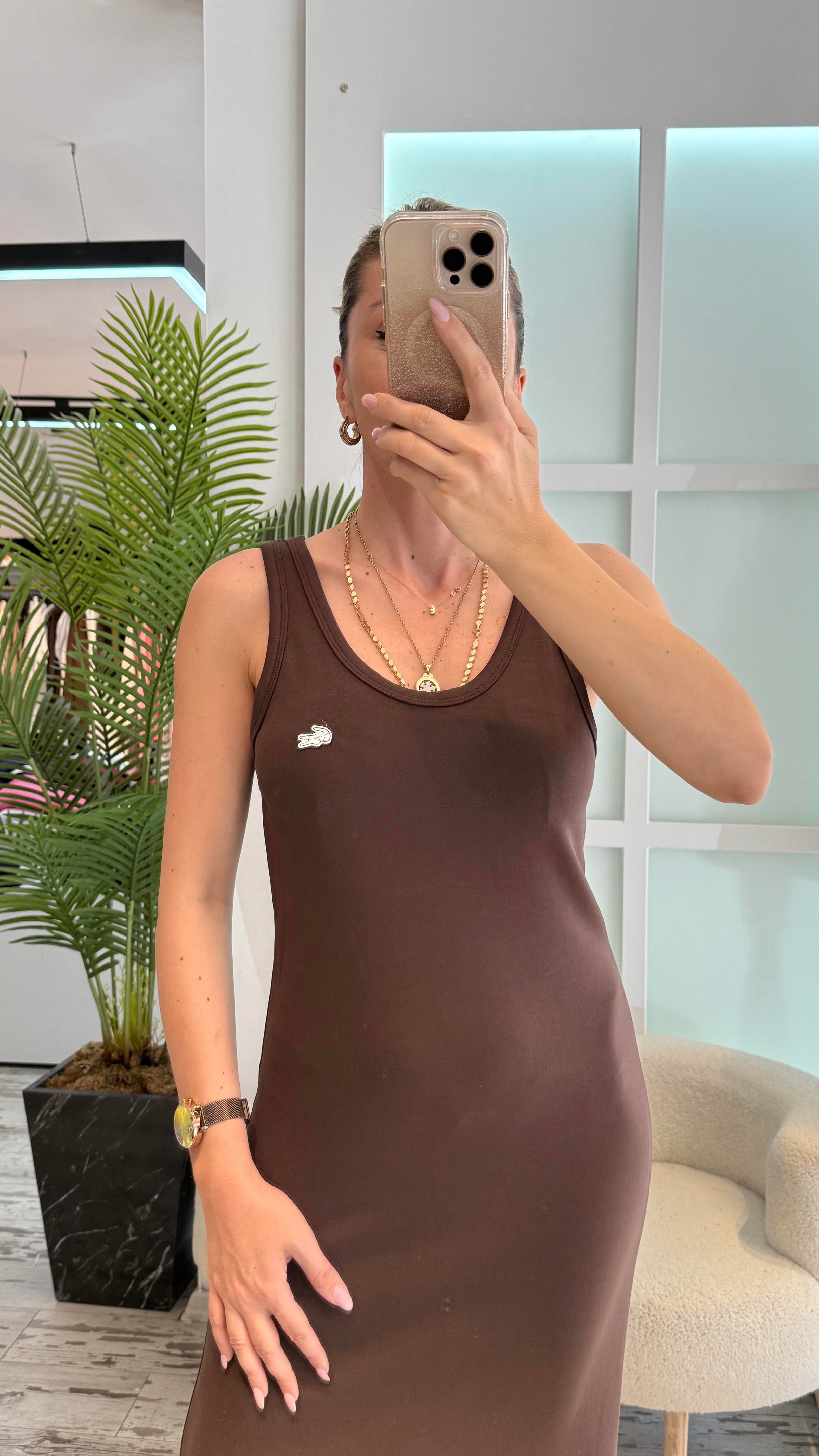 OPHELİA KAHVERENGİ ELBİSE