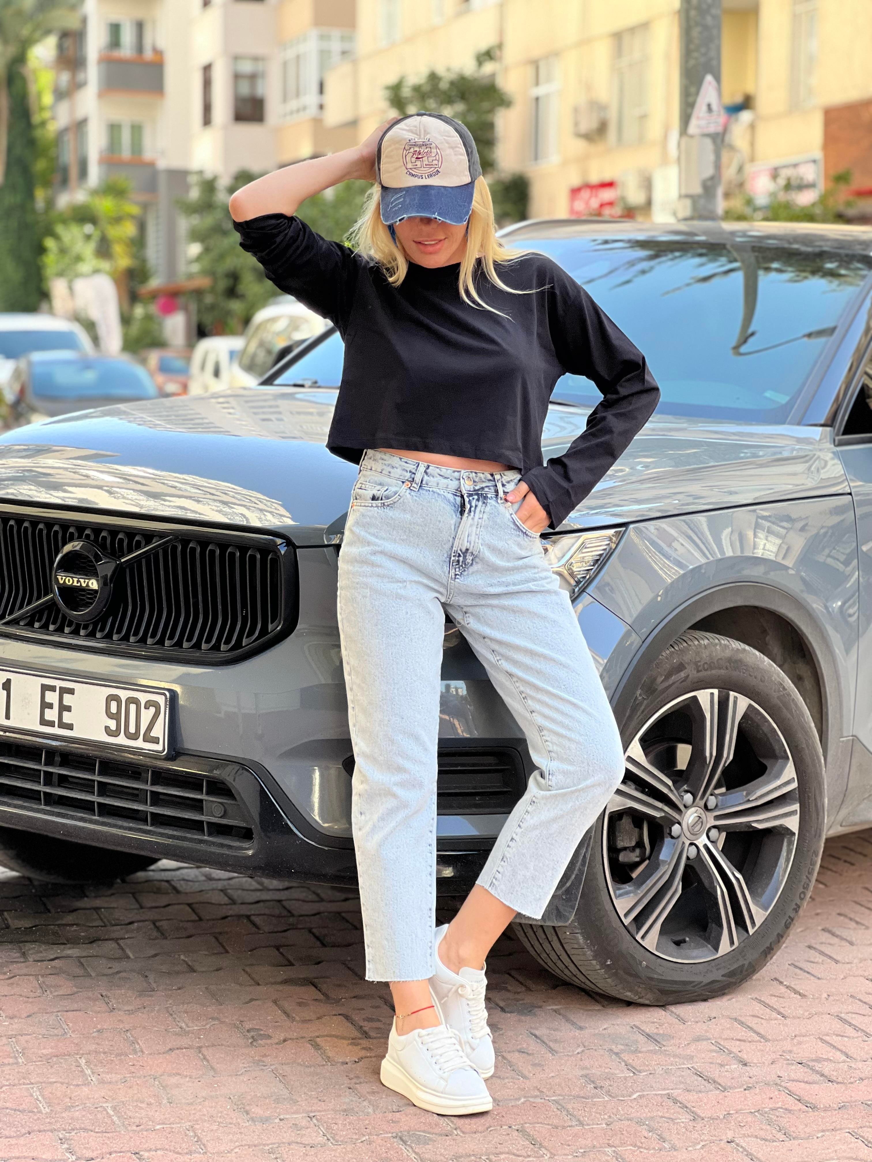 orj marka kısa siyah crop 