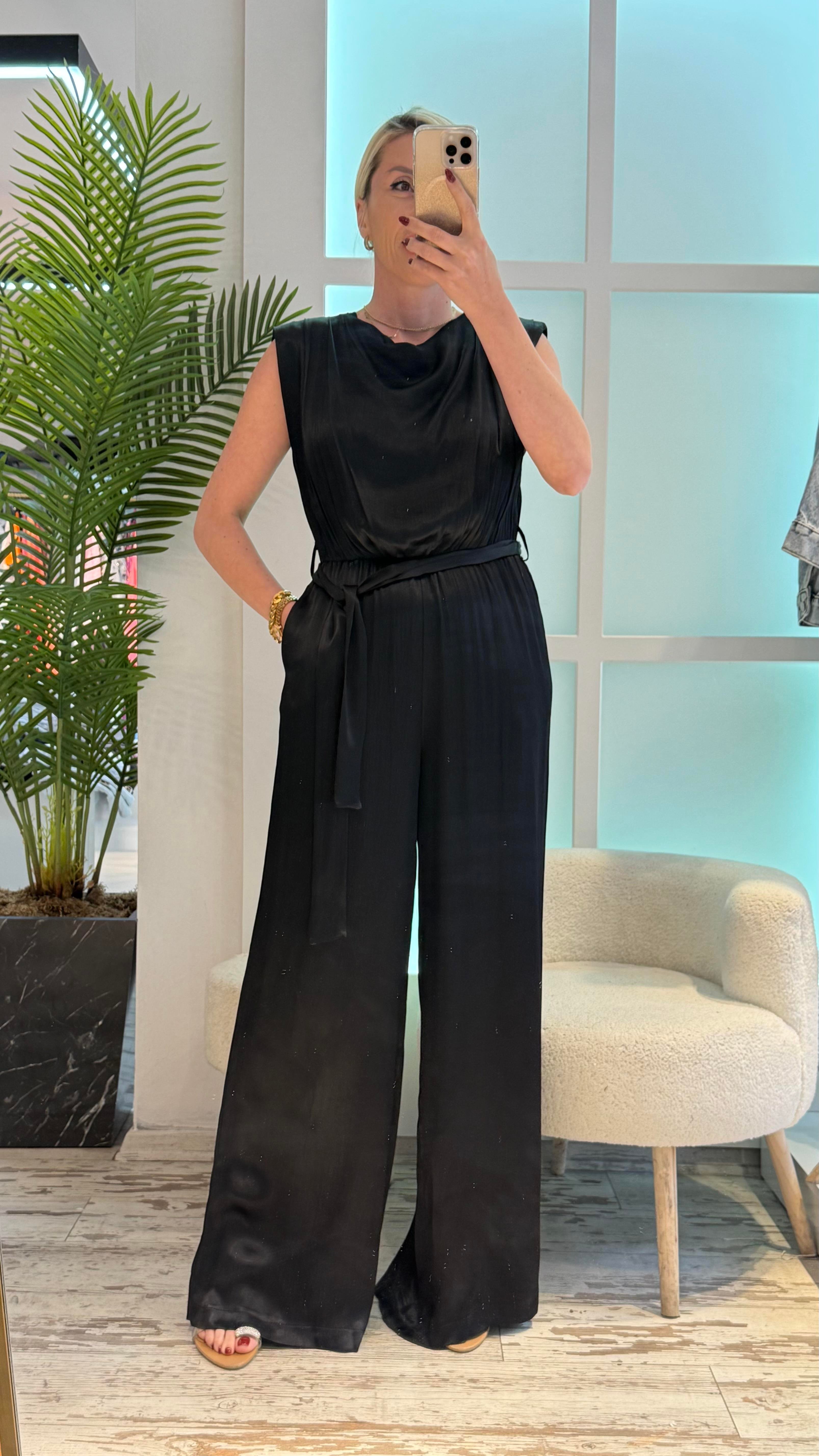 POLS SİYAH SATEN TULUM