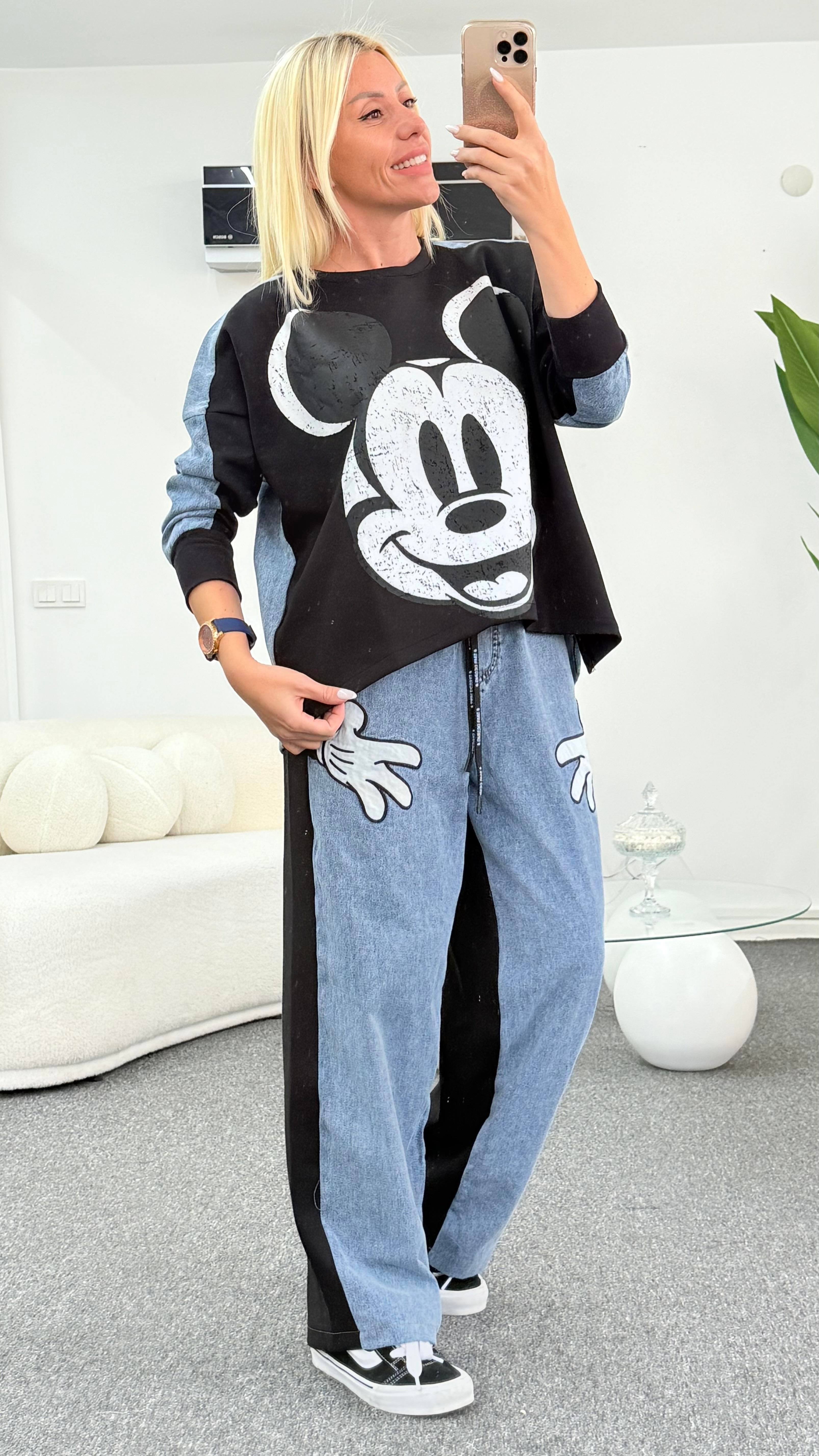 ROMANA MICKEY MAUSE SİYAH TAKIM