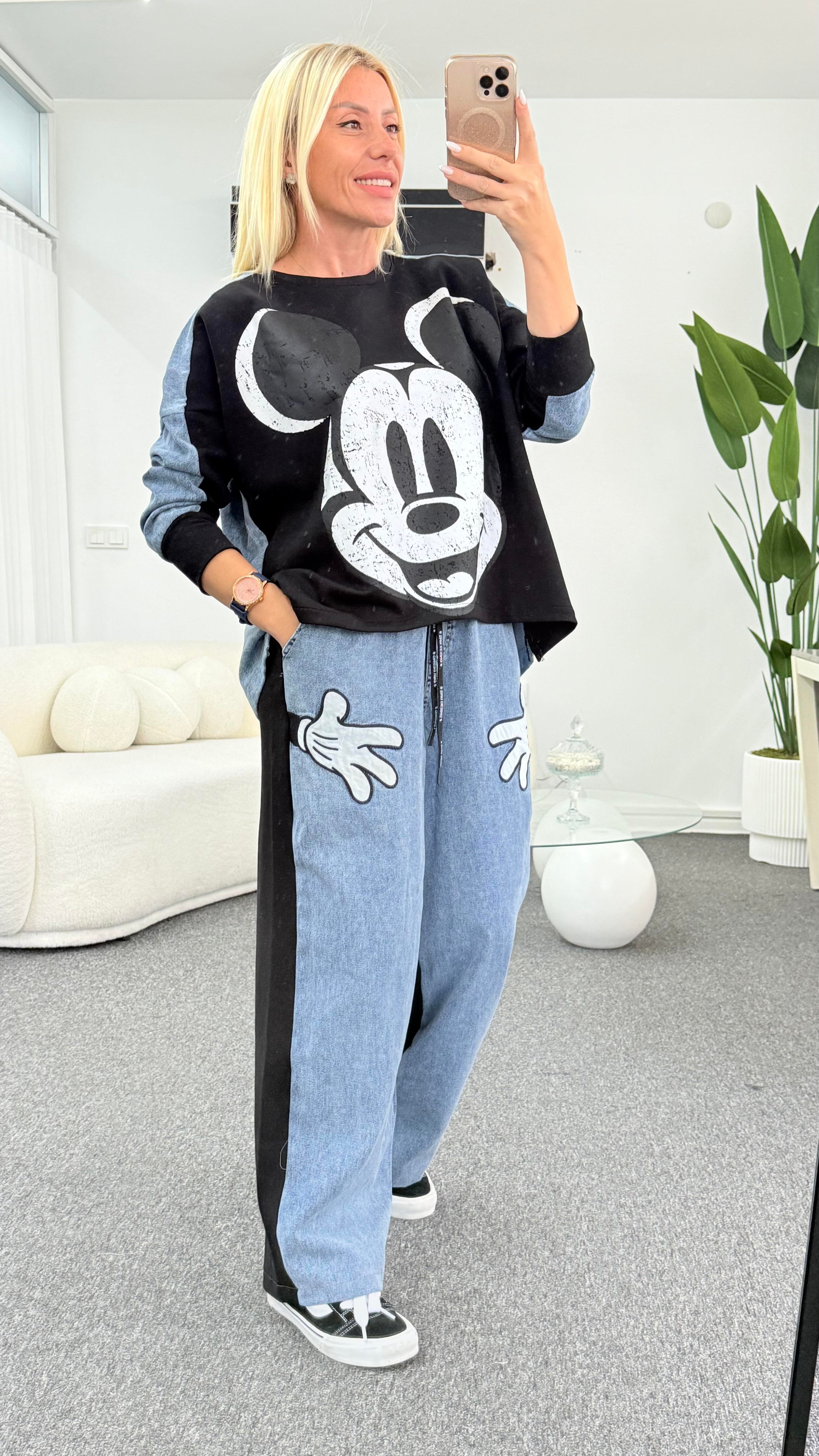 ROMANA MICKEY MAUSE SİYAH TAKIM