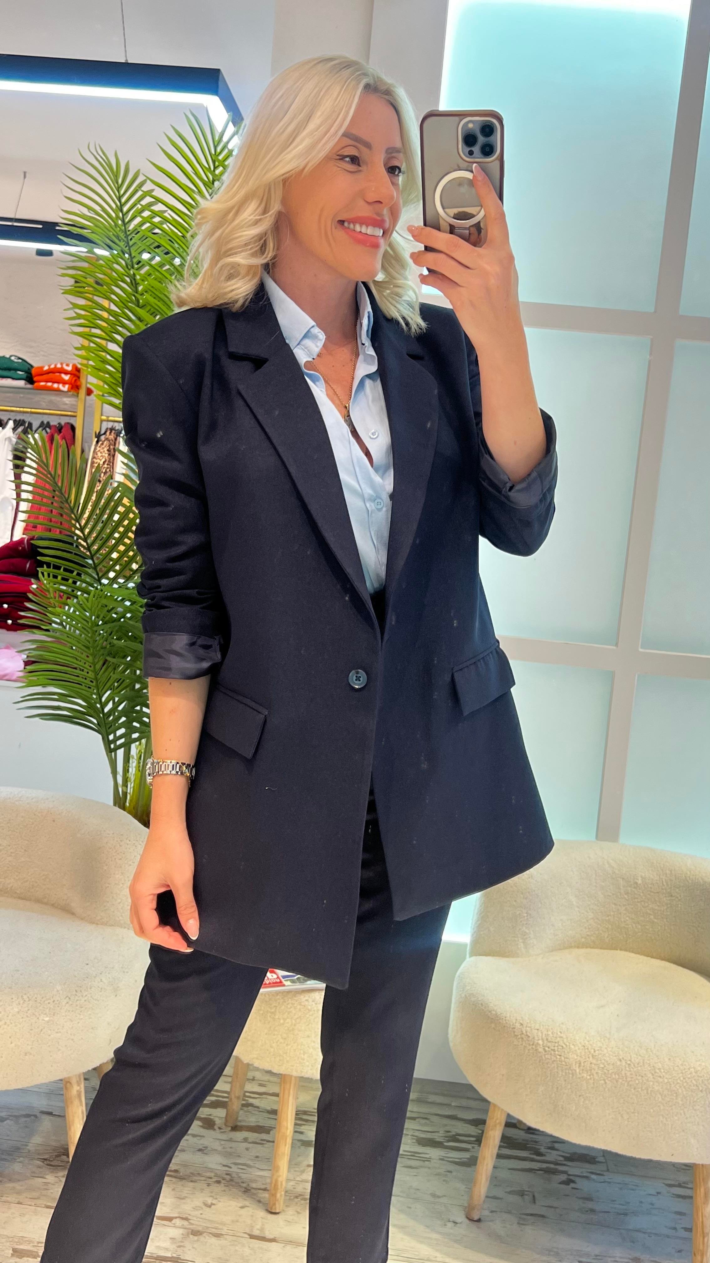 ROS LACİVERT BLAZER CEKET