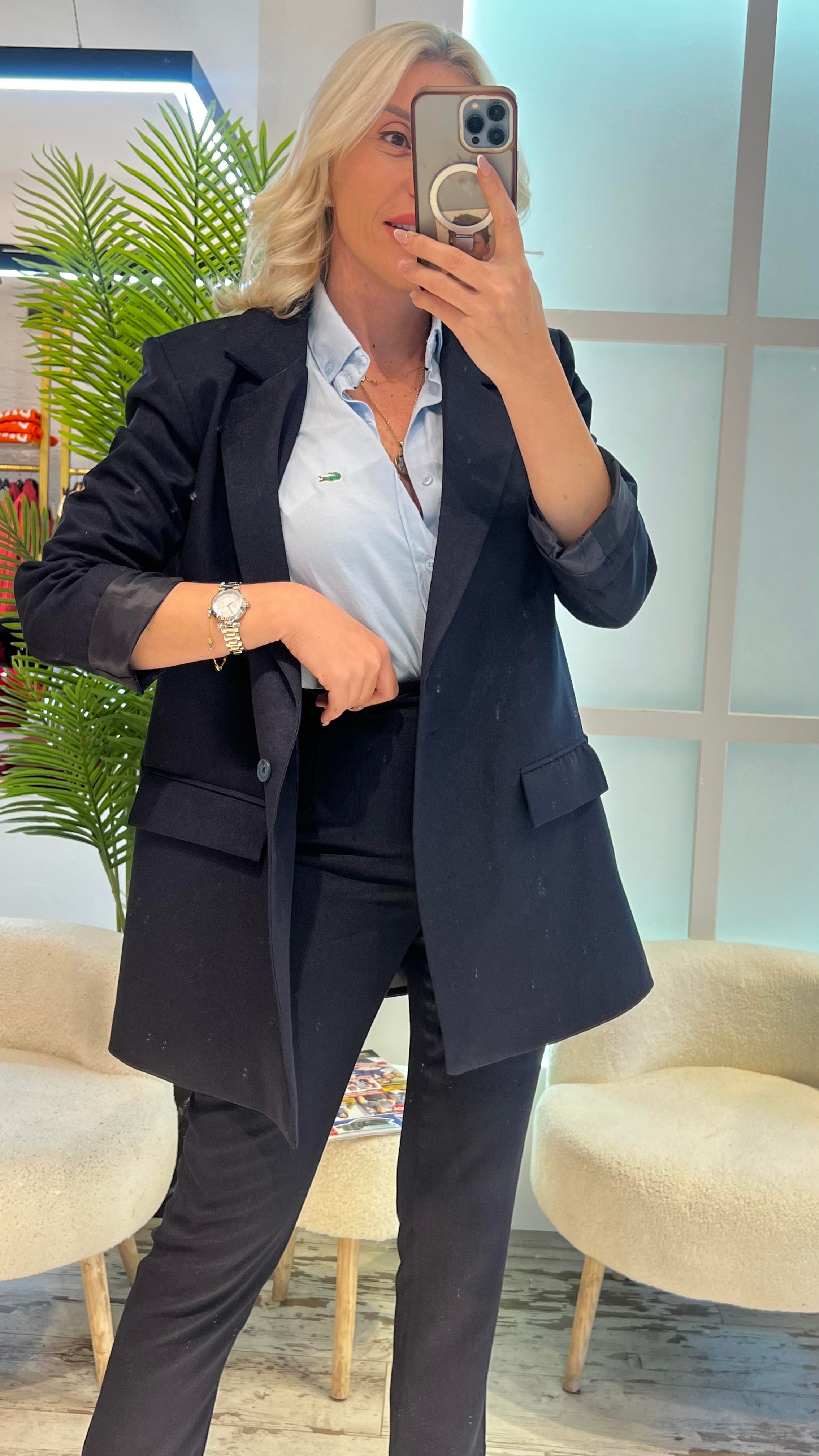 ROS LACİVERT BLAZER CEKET