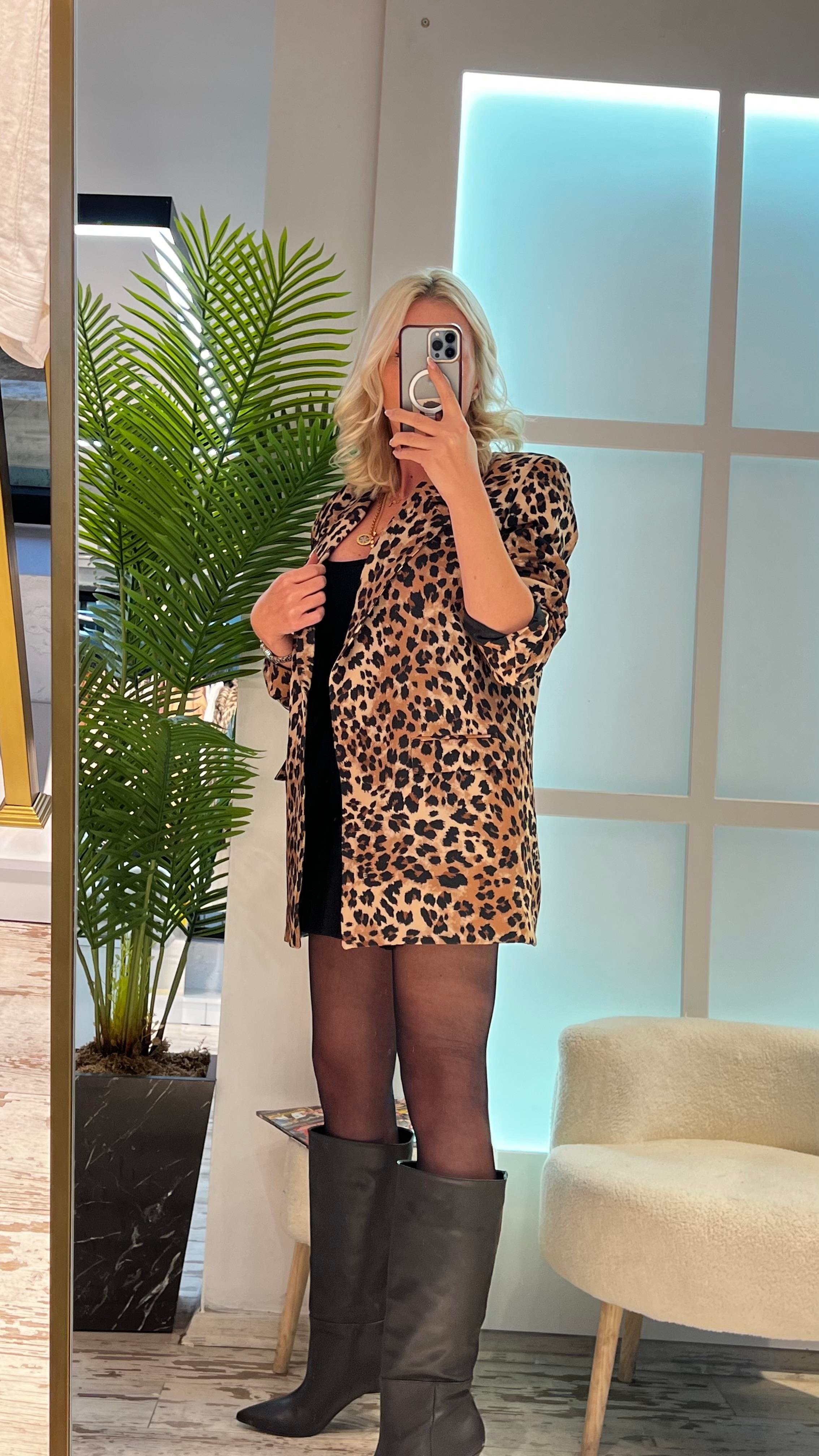 ROS LEOPAR BLAZER CEKET