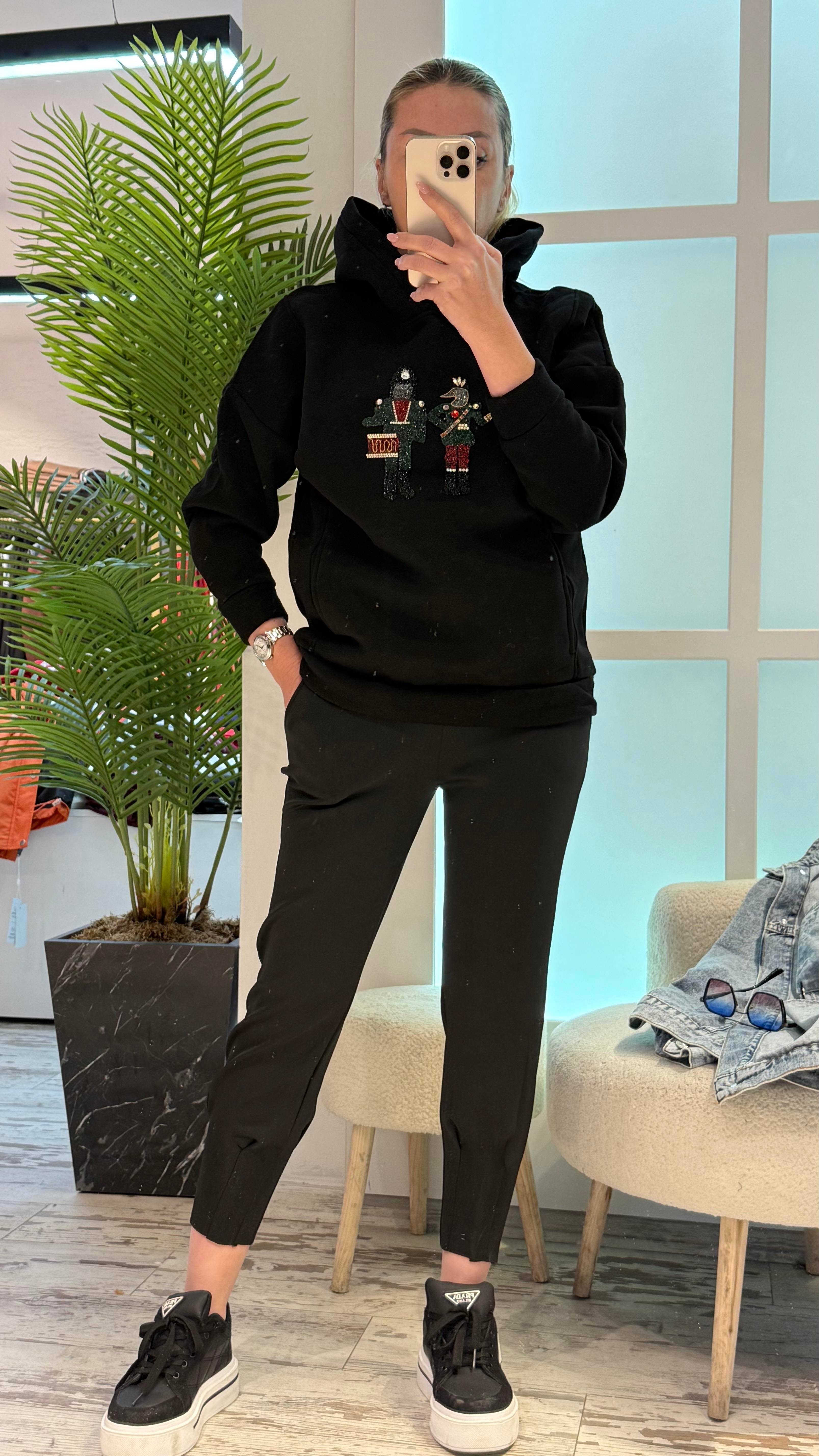 SİYAH KAPŞONLU SWEAT