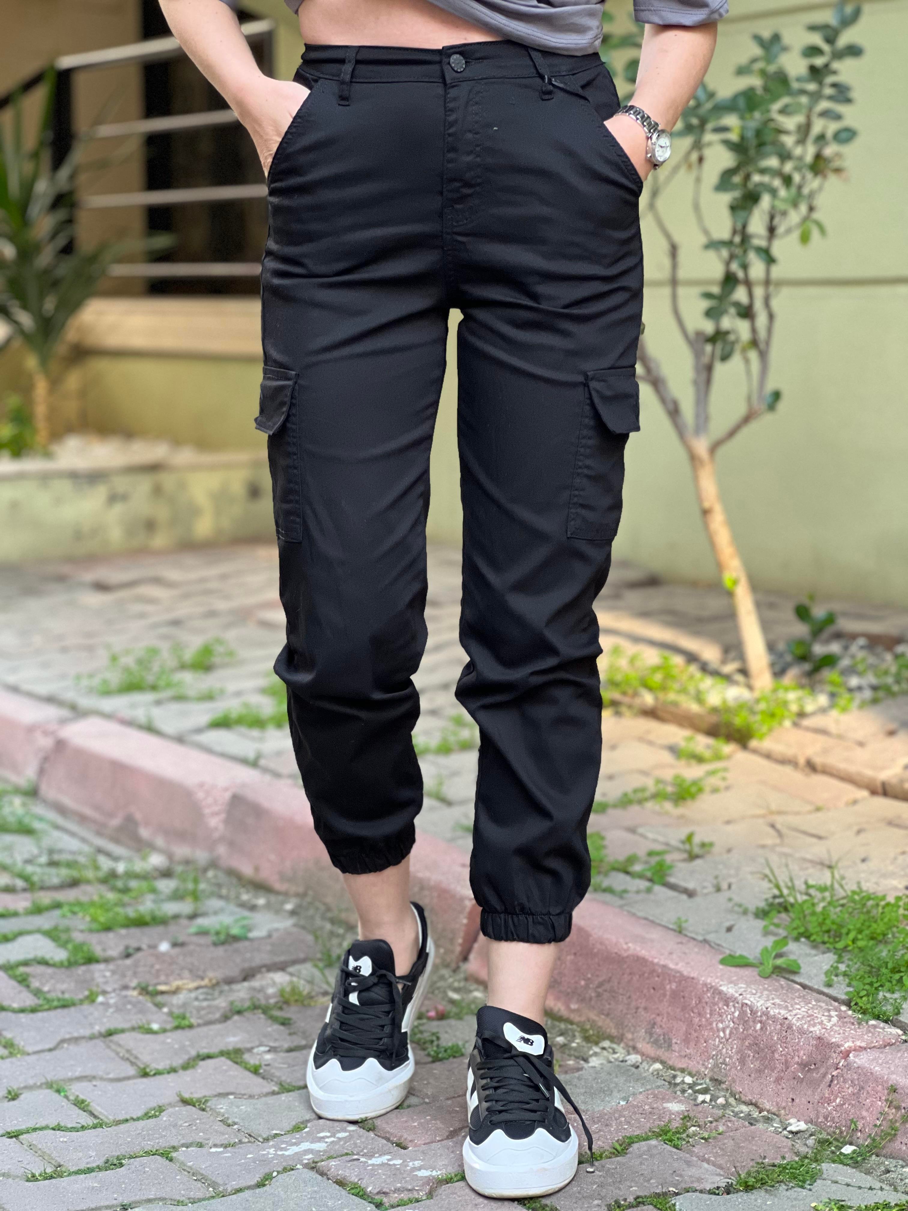 SİYAH KARGO PANTOLON 