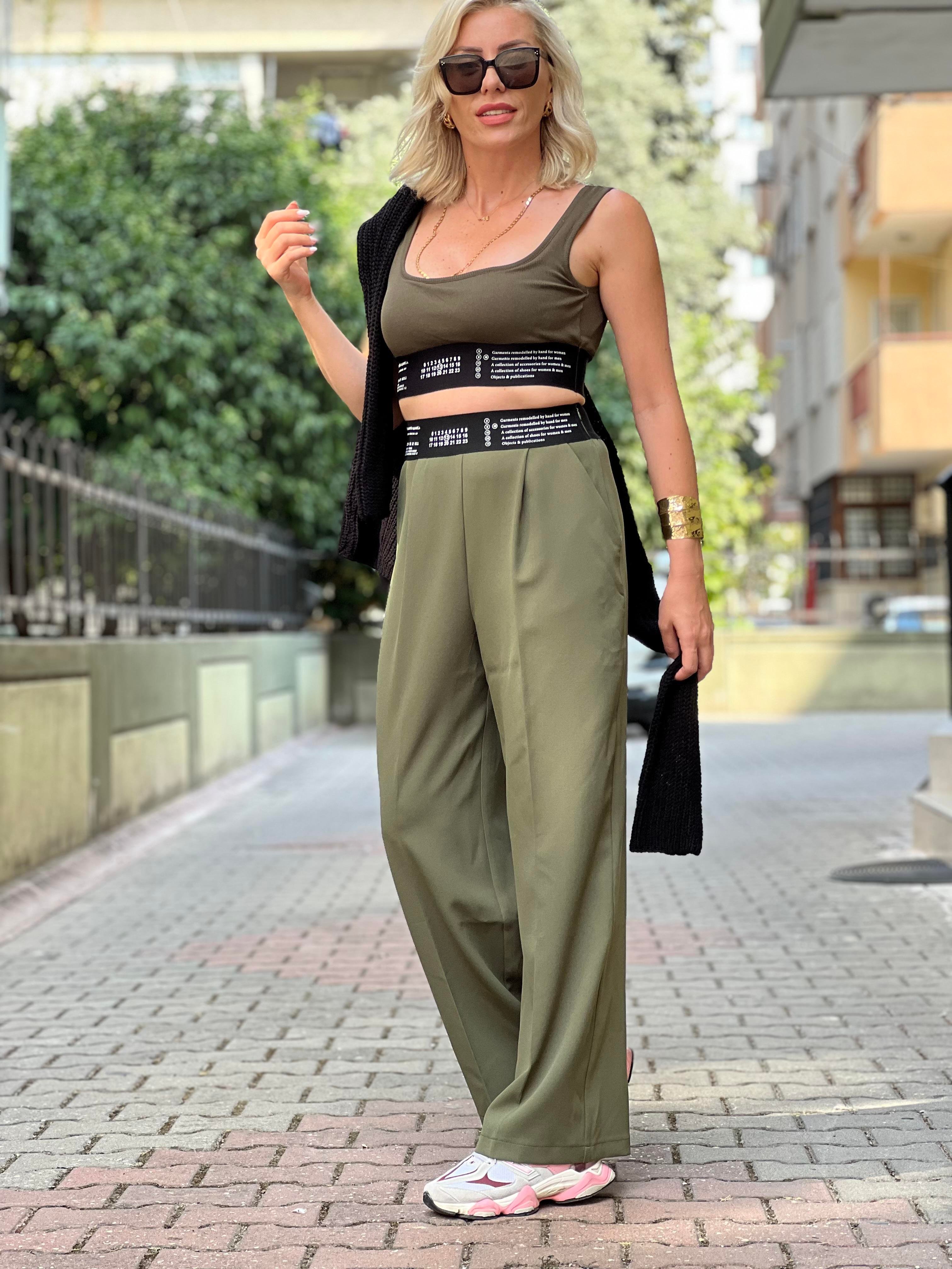 SOLİTUDE ASKERİ YEŞİL CROP TAKIM