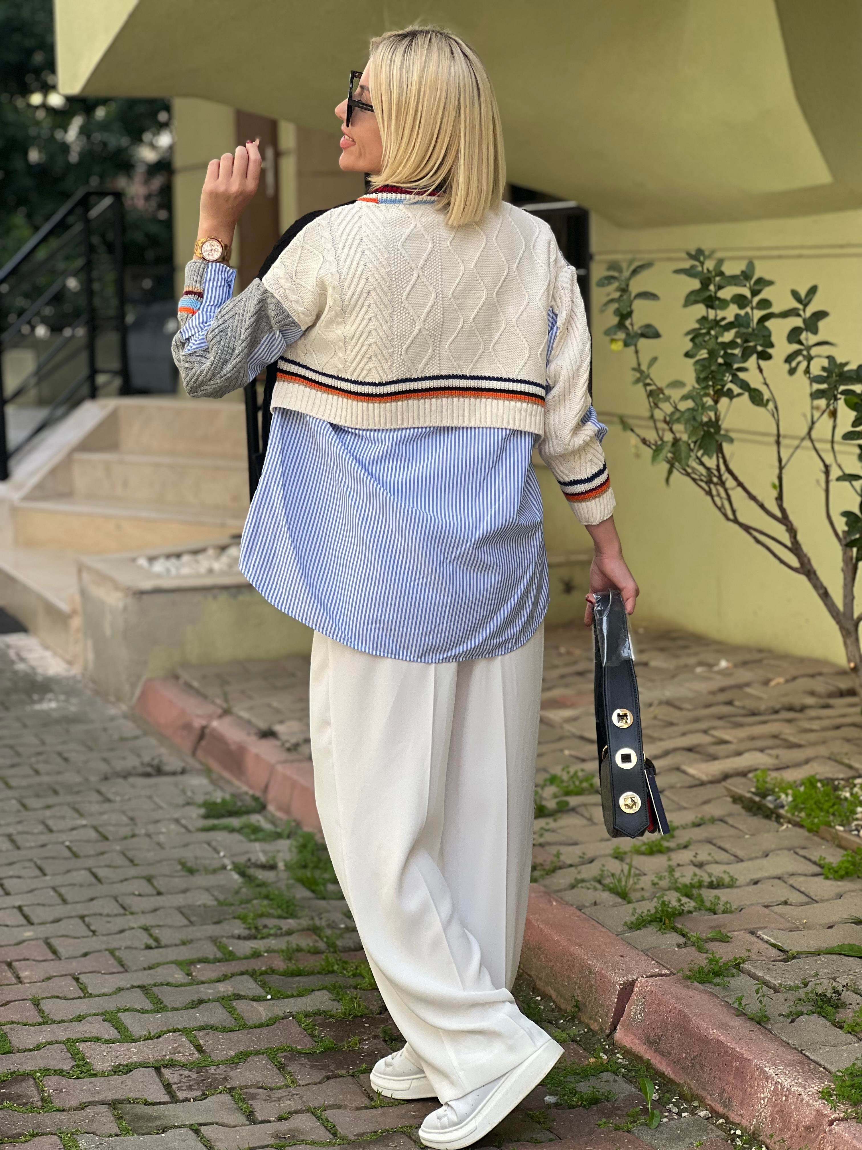 TASARIM GÖMLEKLİ HIRKA