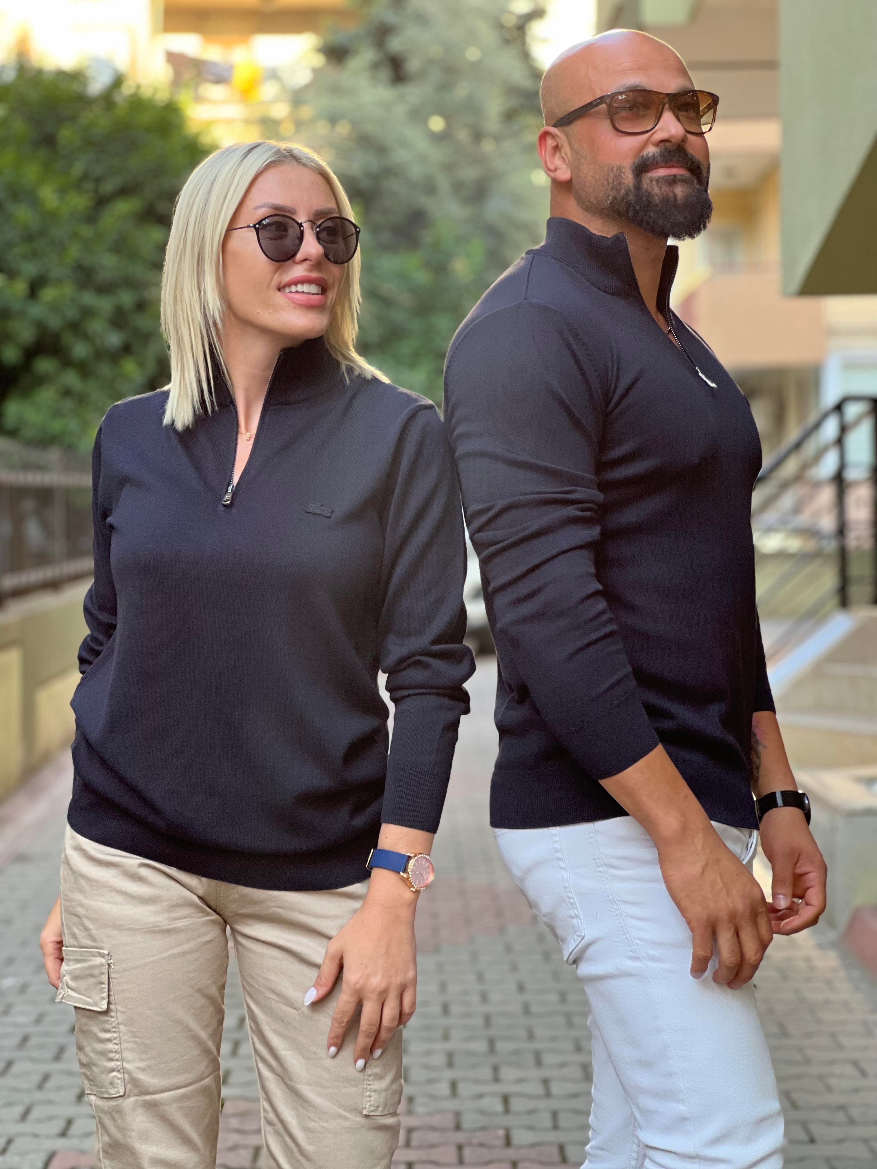 TİNYY LACİVERT FERMUARLI SWEAT 