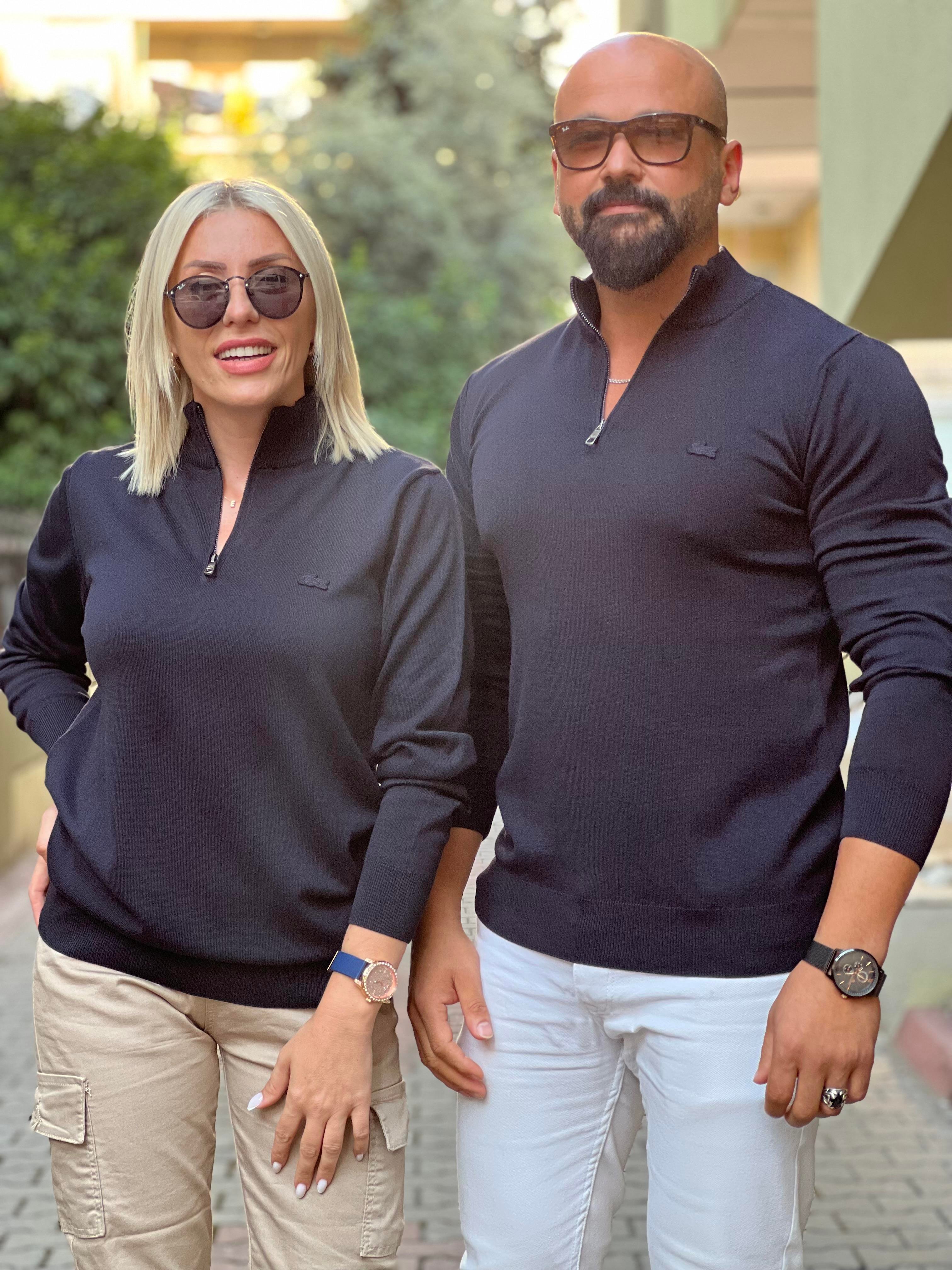 TİNYY LACİVERT FERMUARLI SWEAT 