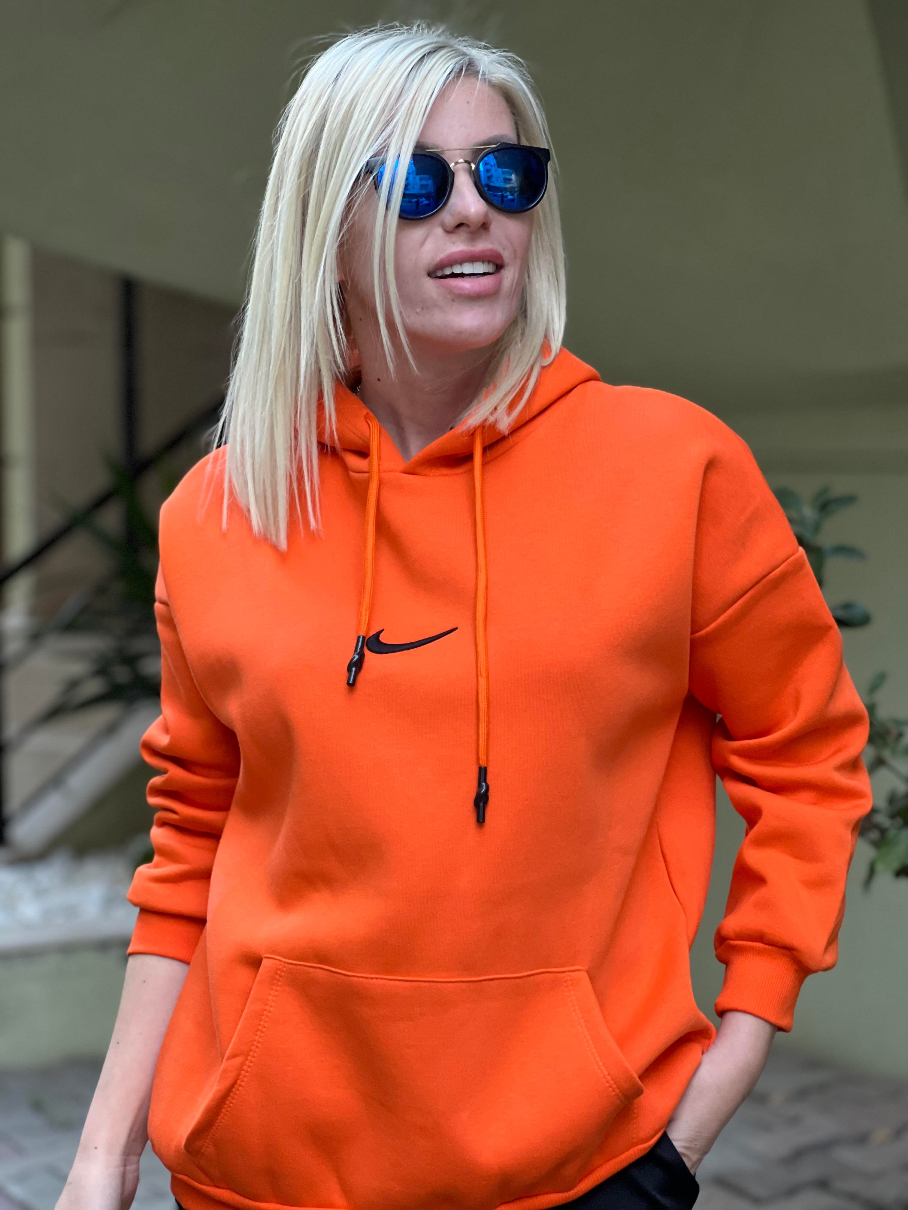 TURUNCU KAPŞONLU SWEAT