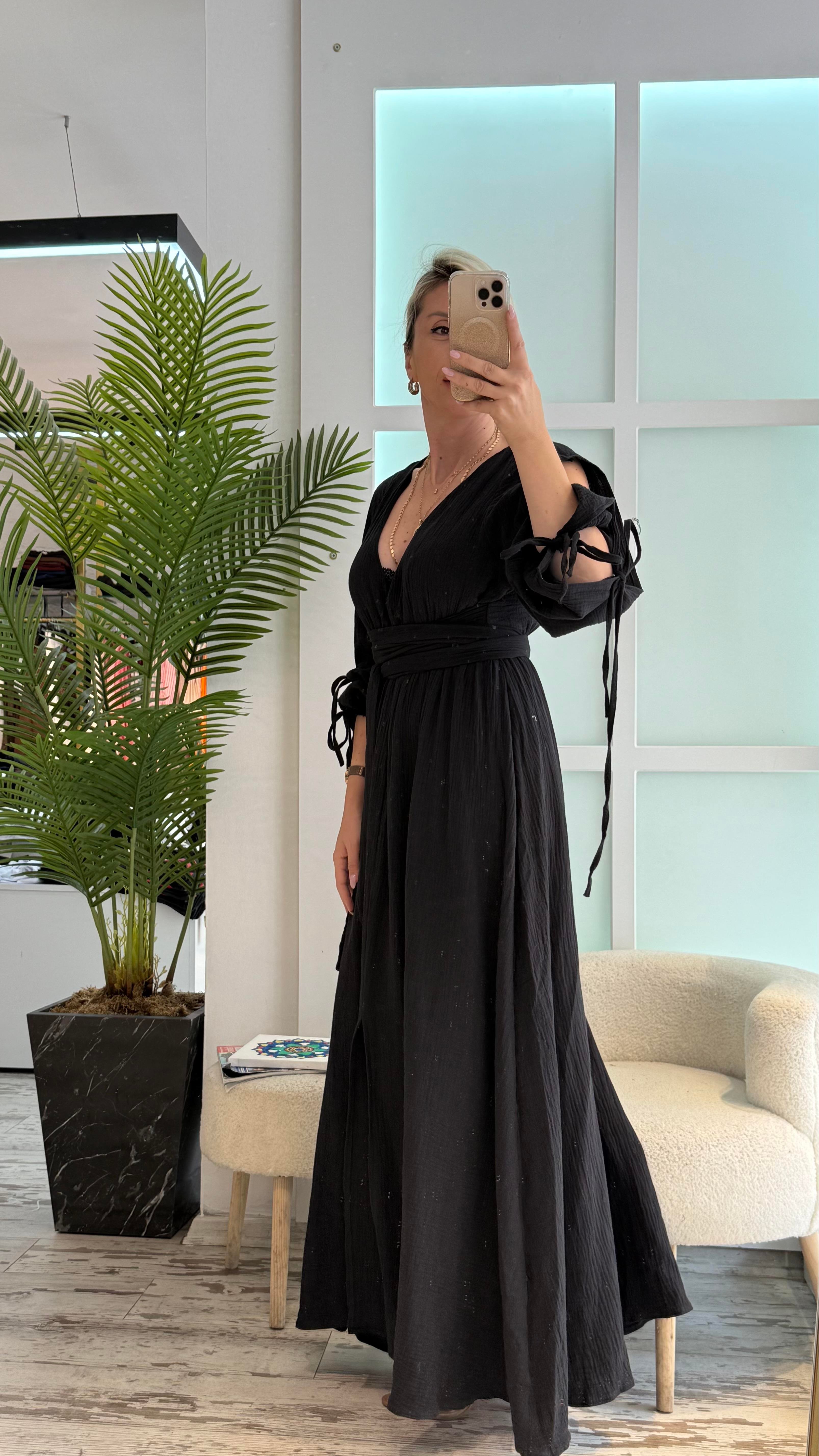 VANESSA HELEN SİYAH ELBİSE 