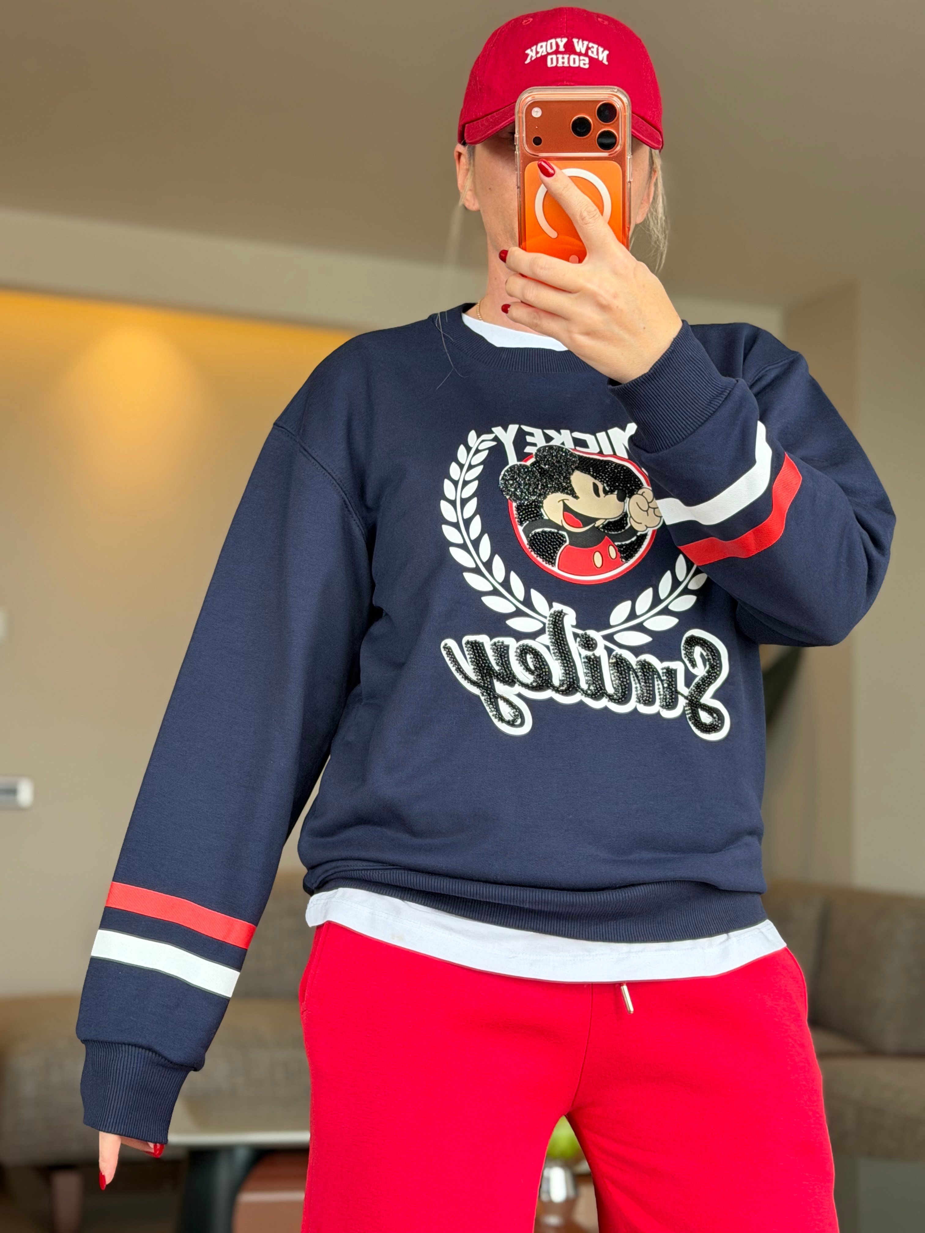 WERİS MİCKEY LACİVERT SWEATSHIRT 