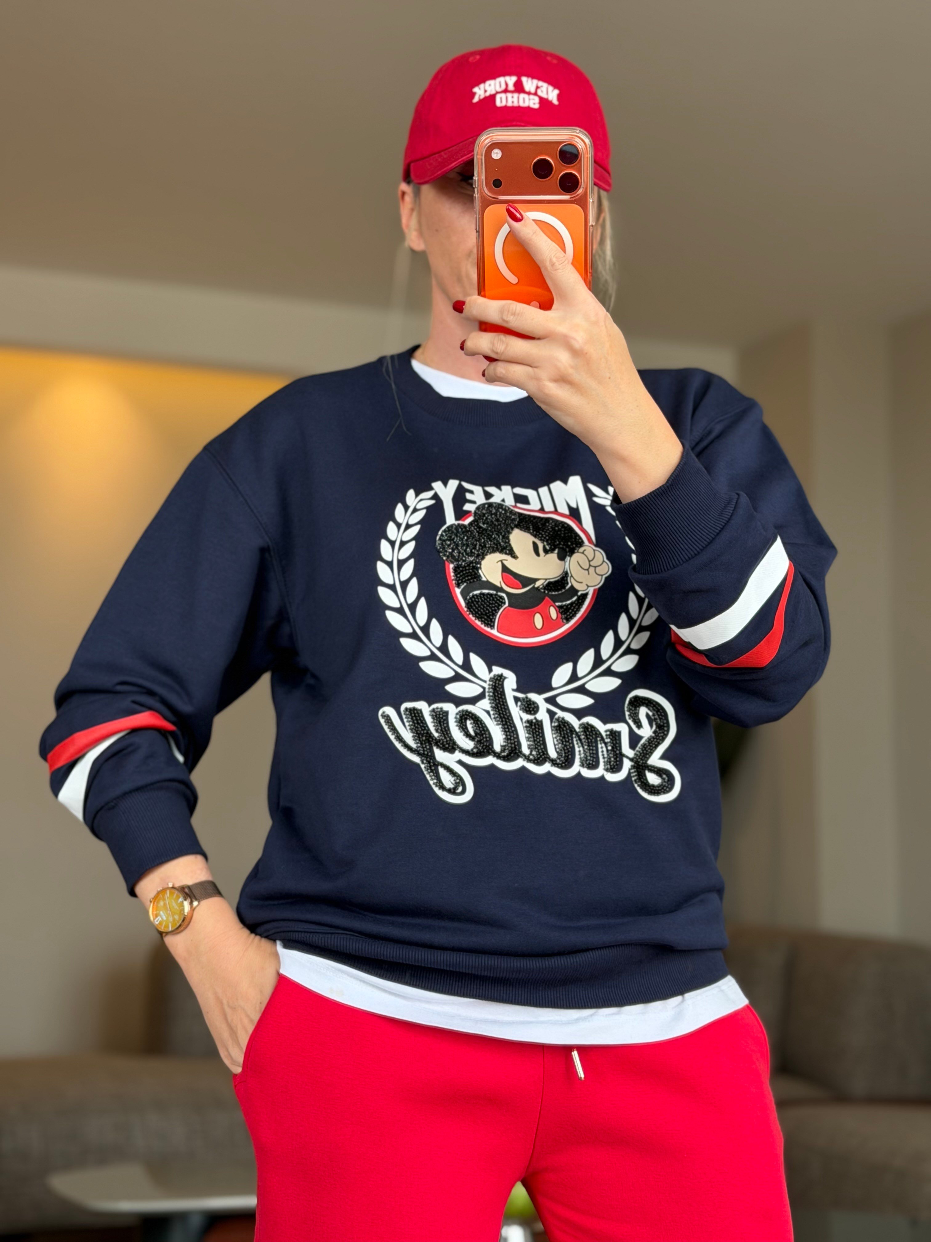 WERİS MİCKEY LACİVERT SWEATSHIRT 