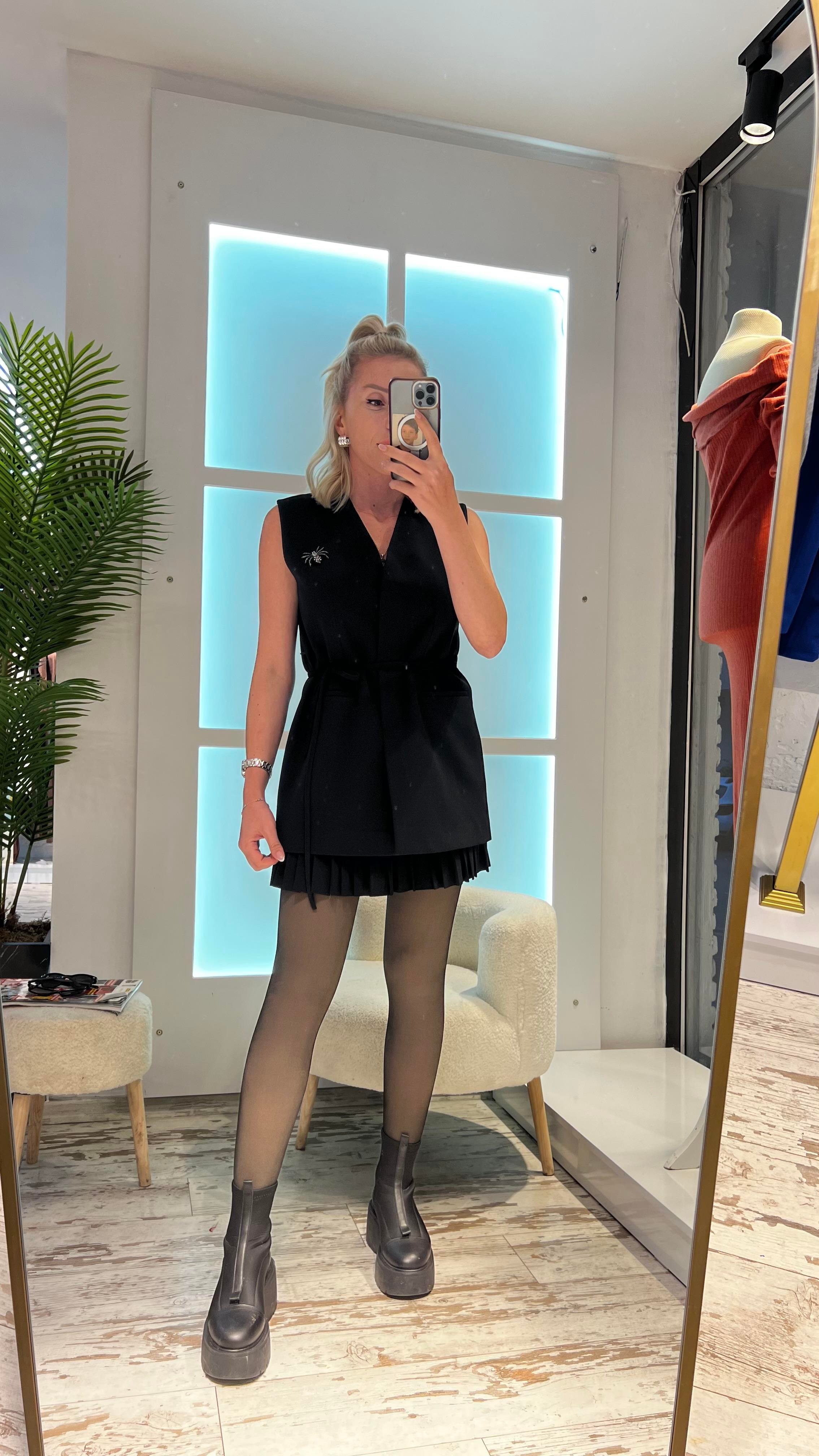 WERYT BRONŞLU SİYAH YELEK 