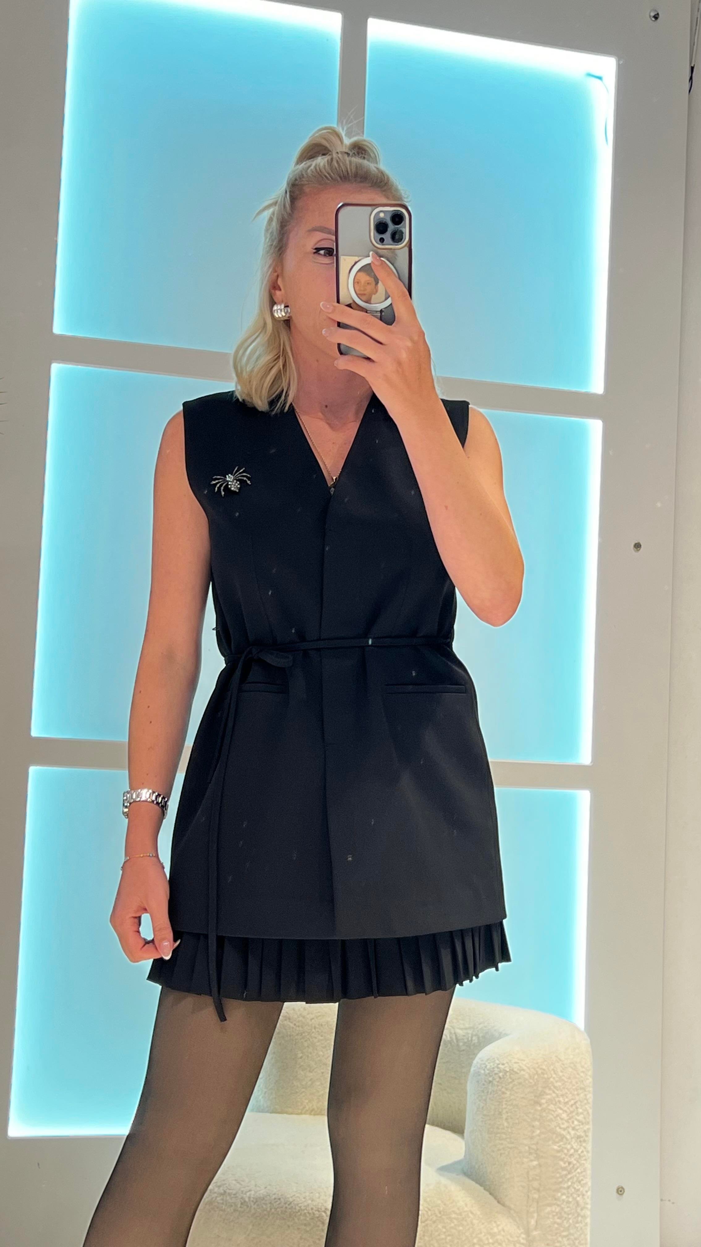 WERYT BRONŞLU SİYAH YELEK 