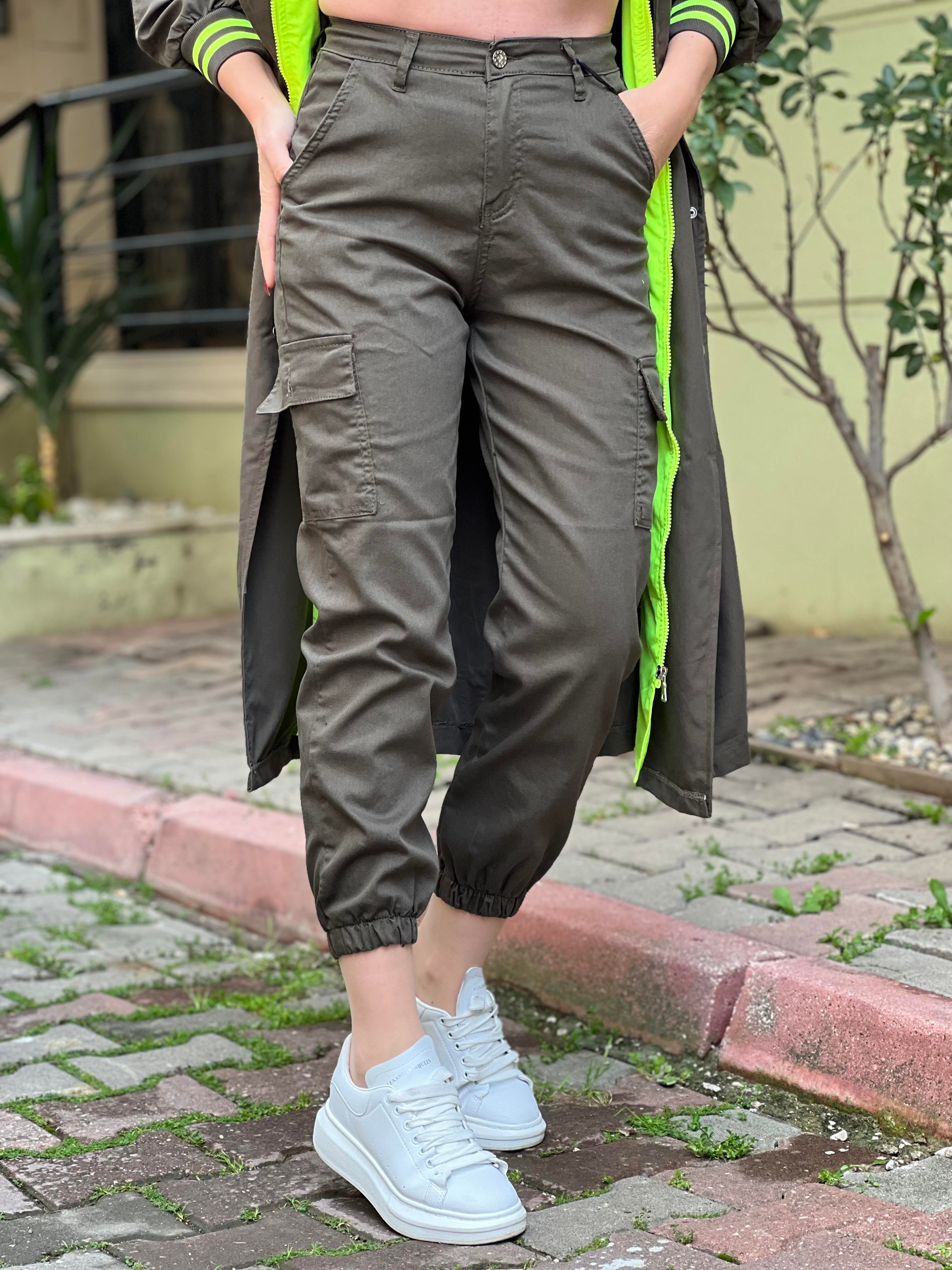 YEŞİL KARGO PANTOLON 
