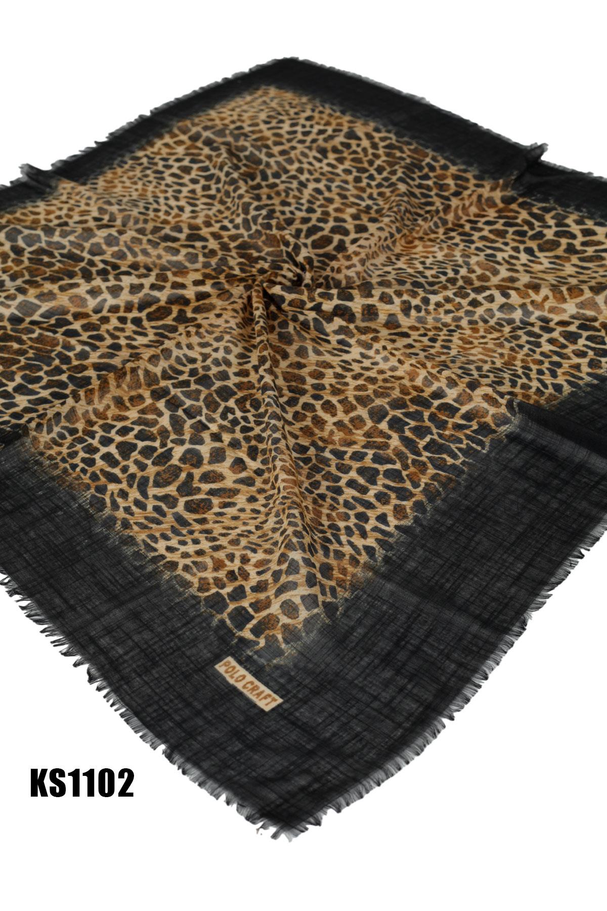 Desenli Flamlı Eşarp 100*100cm KS1102-0930KS1102