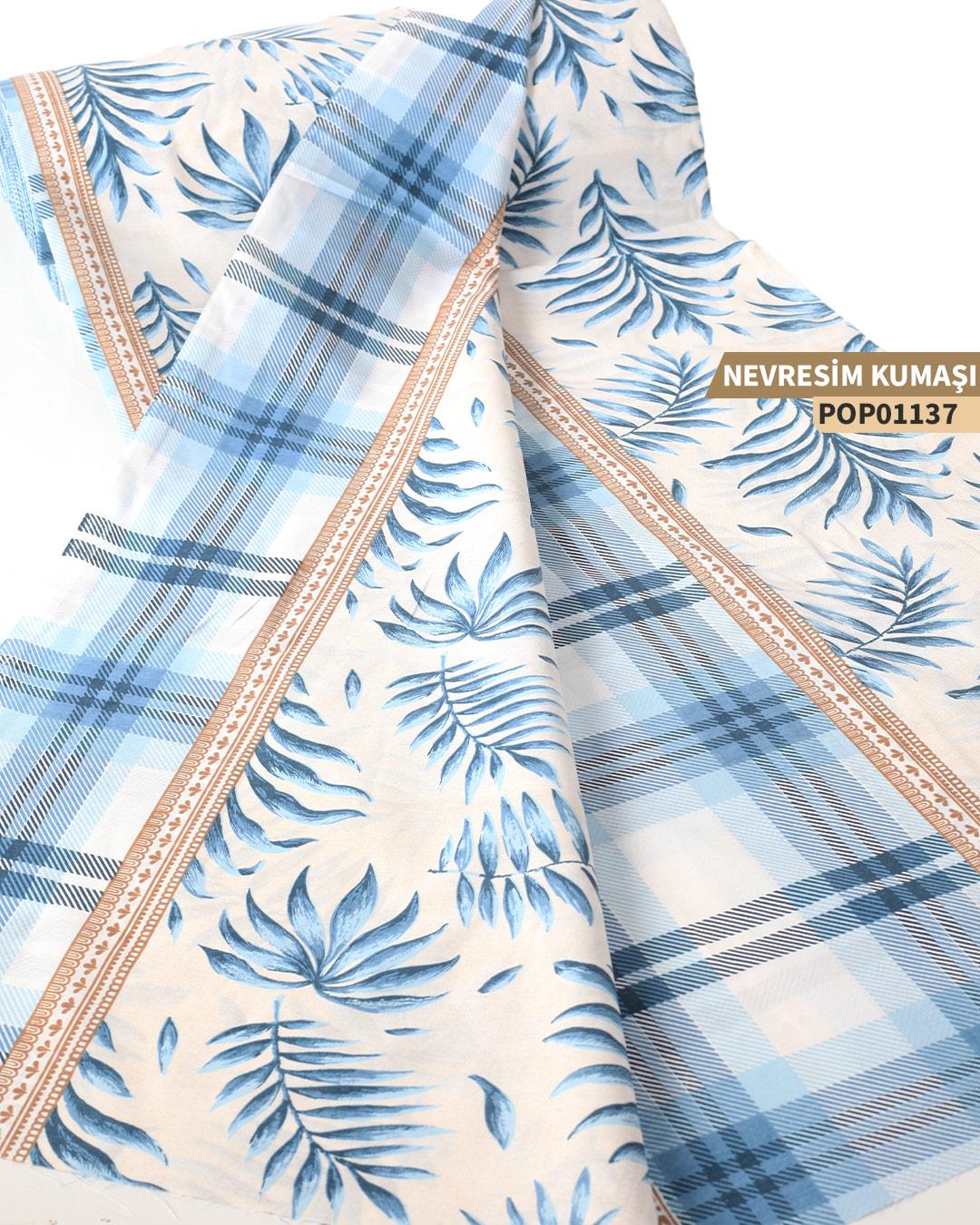 DESENLİ Poplin Nevresim Kumaşı En 240 cm-POP01137-137POP01137