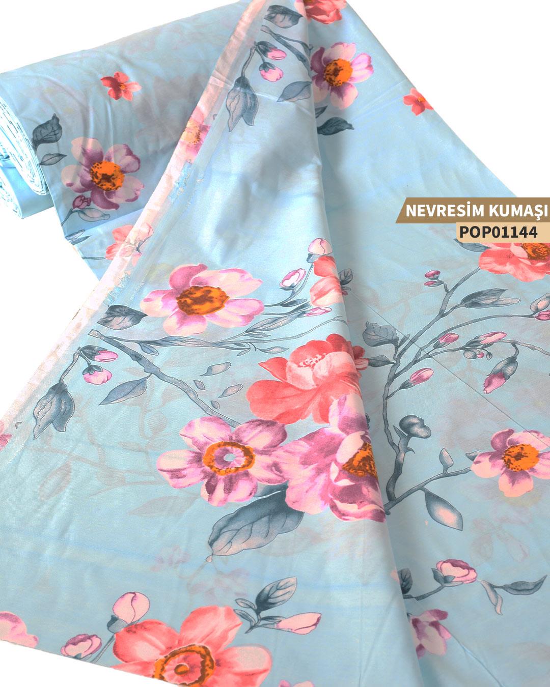 DESENLİ Poplin Nevresim Kumaşı En 240 cm-POP01144-144POP01144