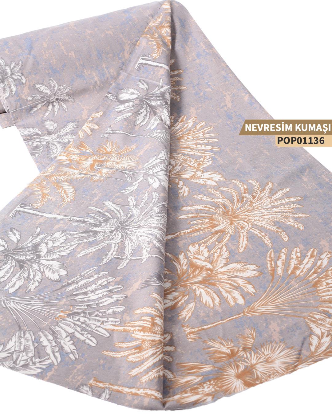 DESENLİ Poplin Nevresim Kumaşı En 240 cm-POP01136-136POP01136