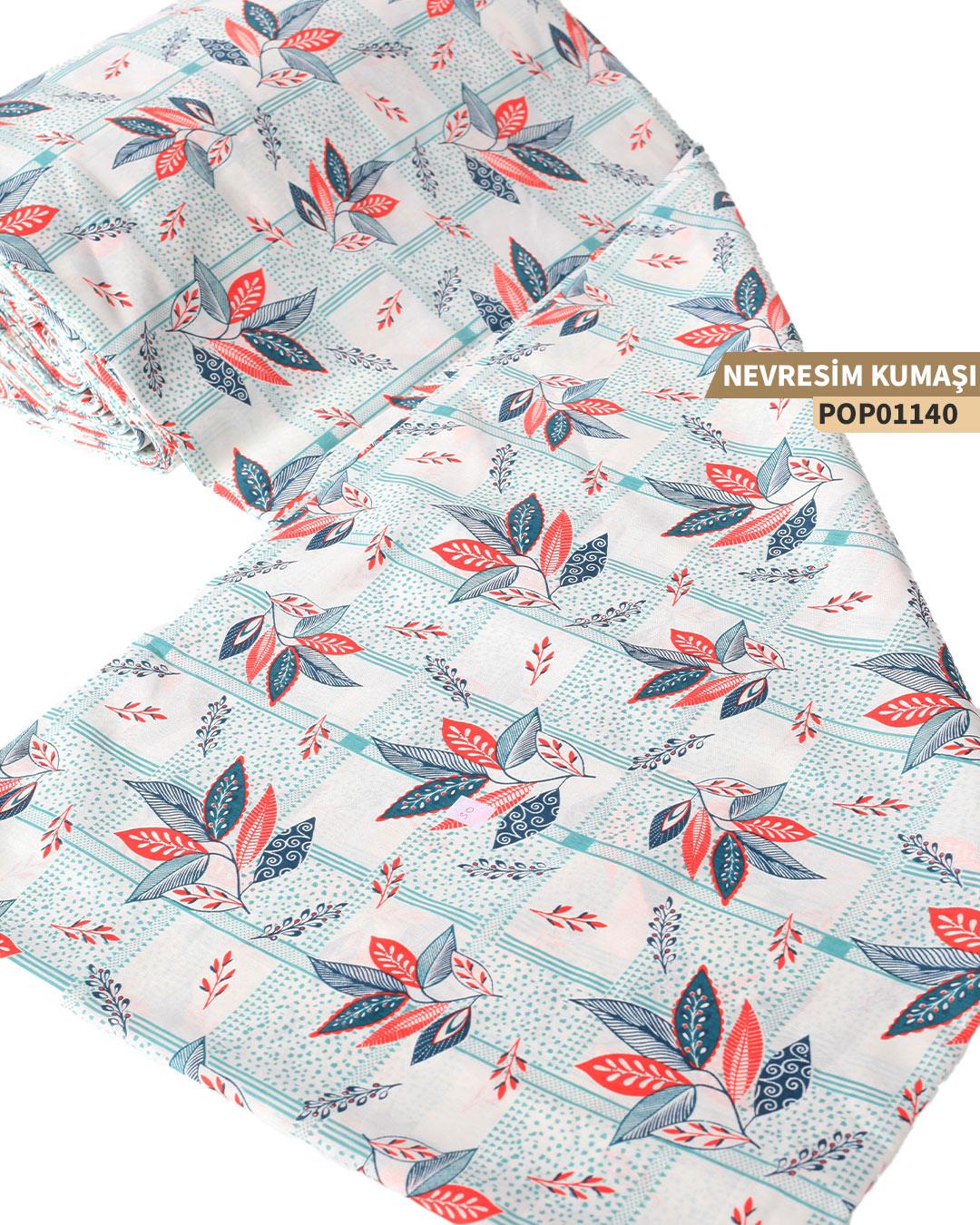 DESENLİ Poplin Nevresim Kumaşı En 240 cm-POP01140-140POP01140