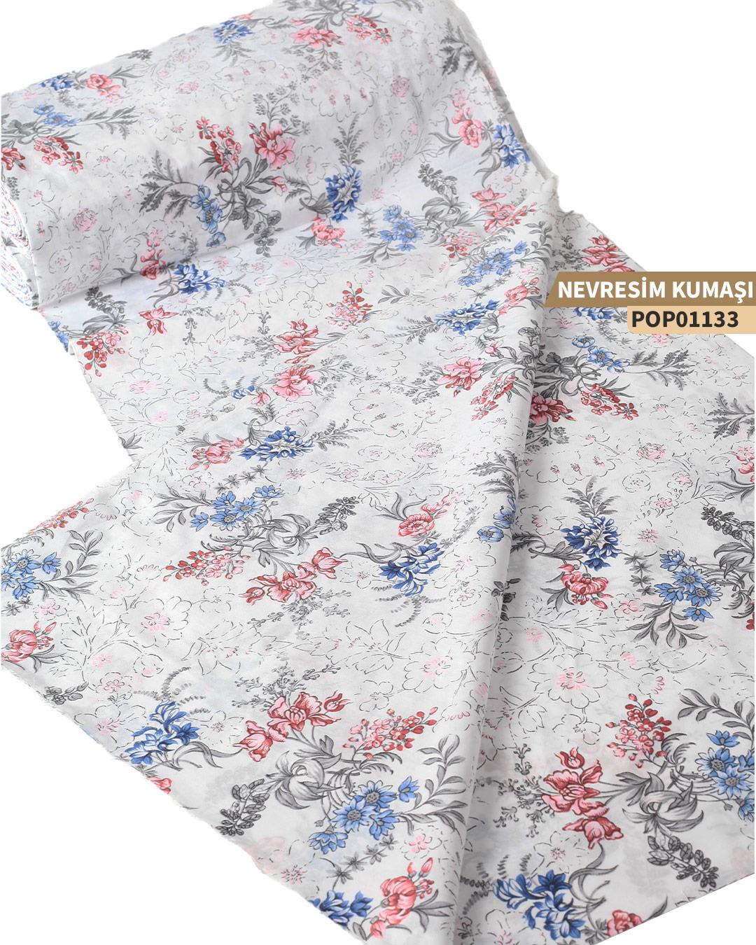 DESENLİ Poplin Nevresim Kumaşı En 240 cm-POP01133-133POP01133