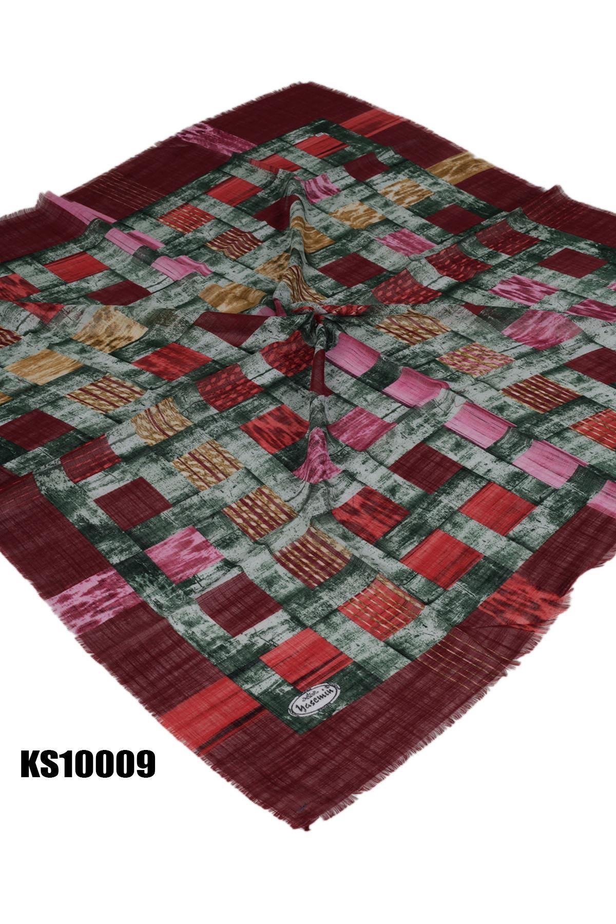 Kampanyalı Desenli Flamlı Eşarp KS10009-1705KS10009-1705