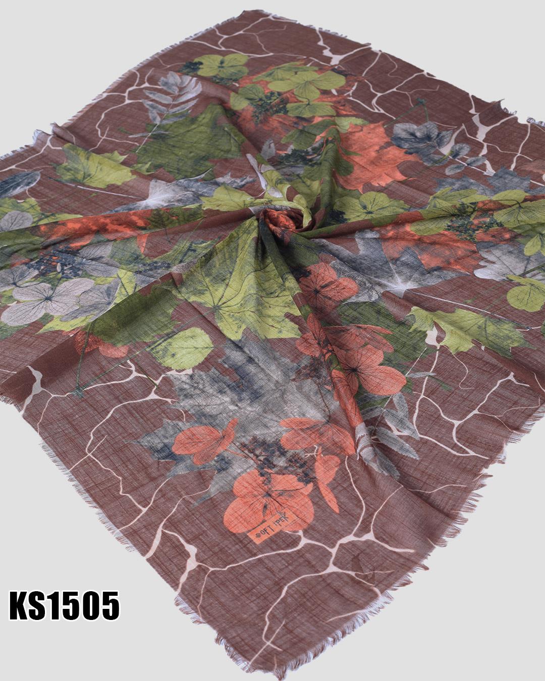 Soft İpek 100*100cm Flamlı Eşarp KS1505-1315KS1505