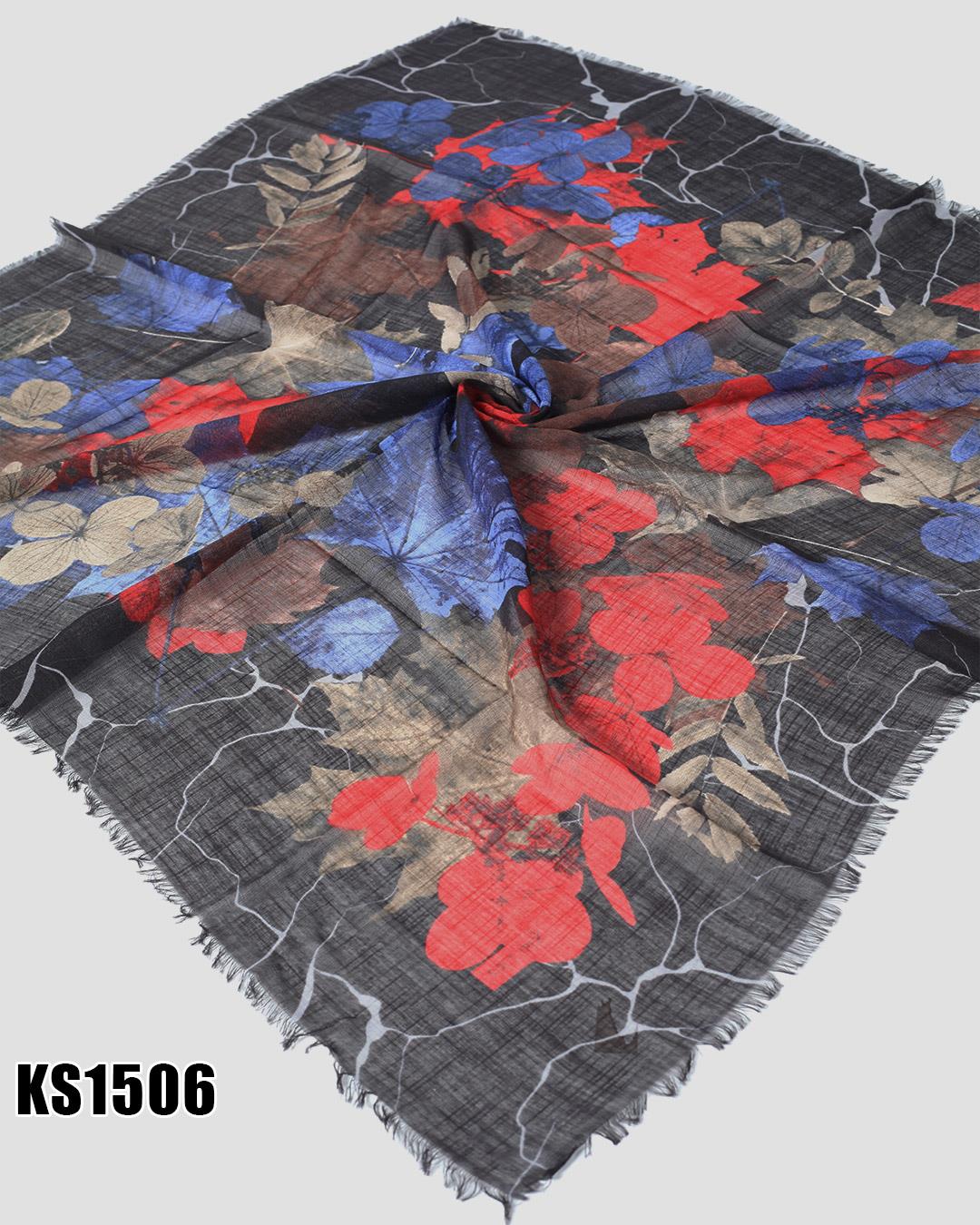 Soft İpek 100*100cm Flamlı Eşarp KS1506-1322KS1506