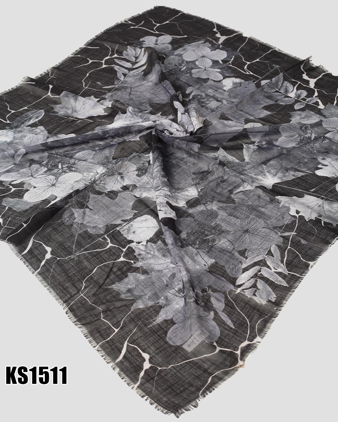 Soft İpek 100*100cm Flamlı Eşarp KS1511-1402KS1511