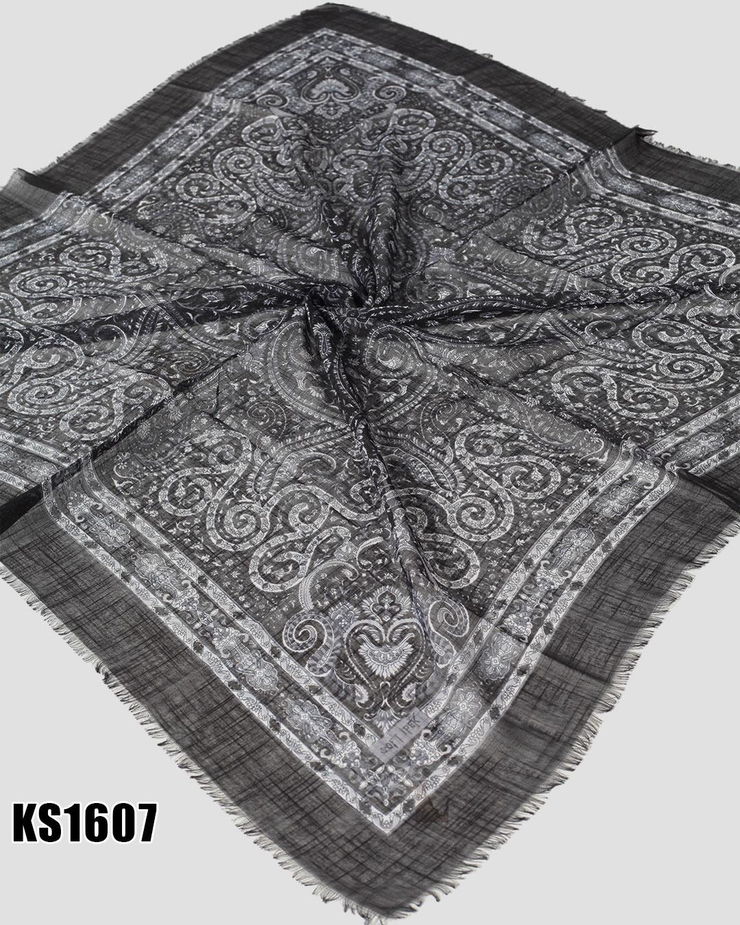 Soft İpek 100*100cm Flamlı Eşarp KS1607-1435KS1607