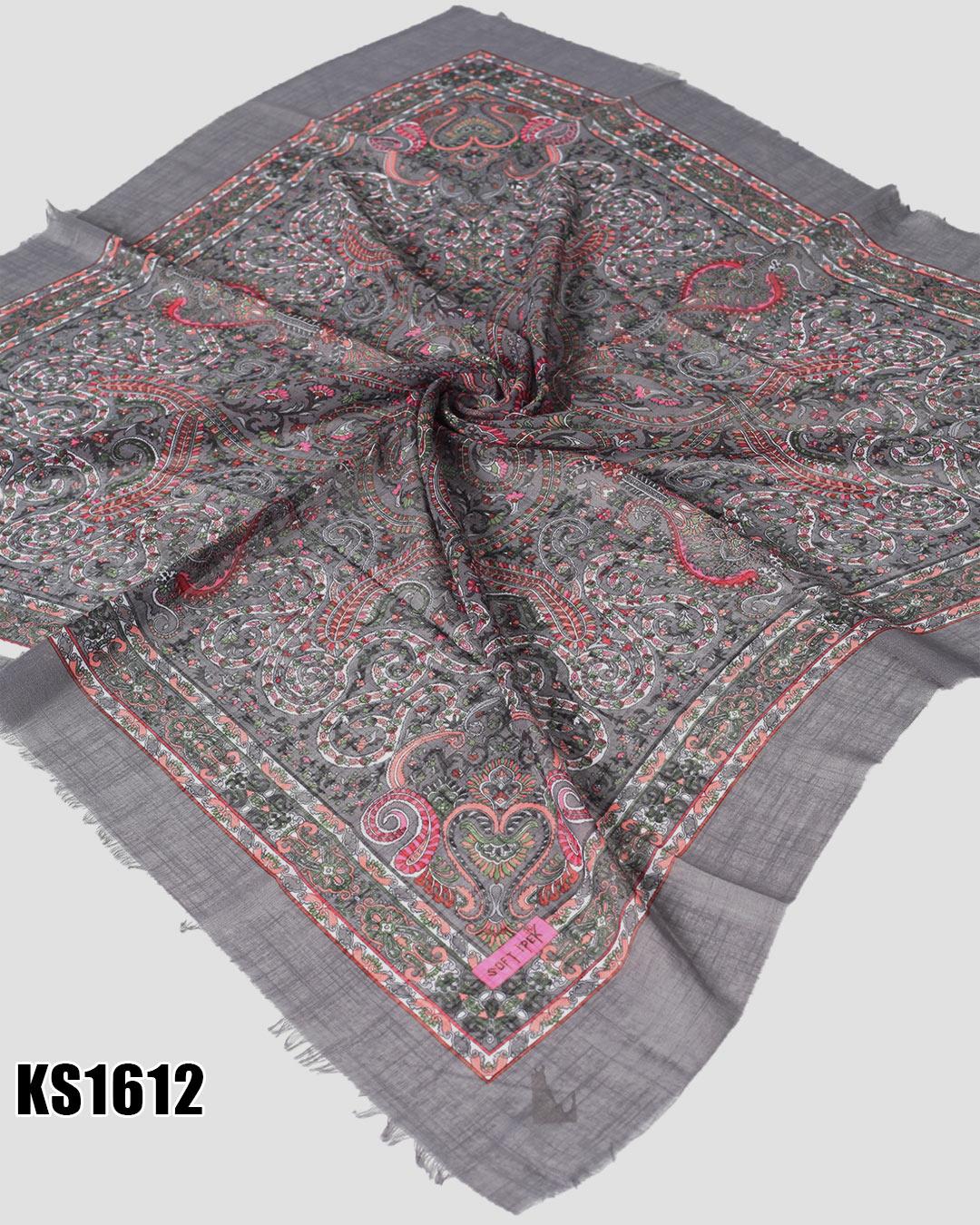 Soft İpek 100*100cm Flamlı Eşarp KS1612-1506KS1612