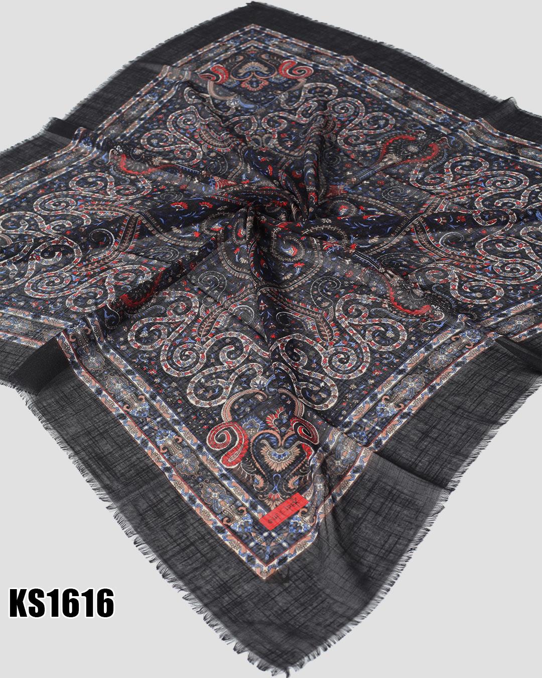 Soft İpek 100*100cm Flamlı Eşarp KS1616-1510KS1616