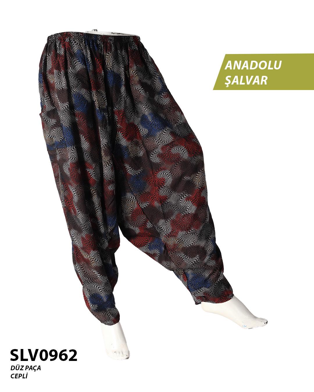 Viskon Düz Palça Anadolu Şalvar (Cepli) SLV0962-12310SLV0962