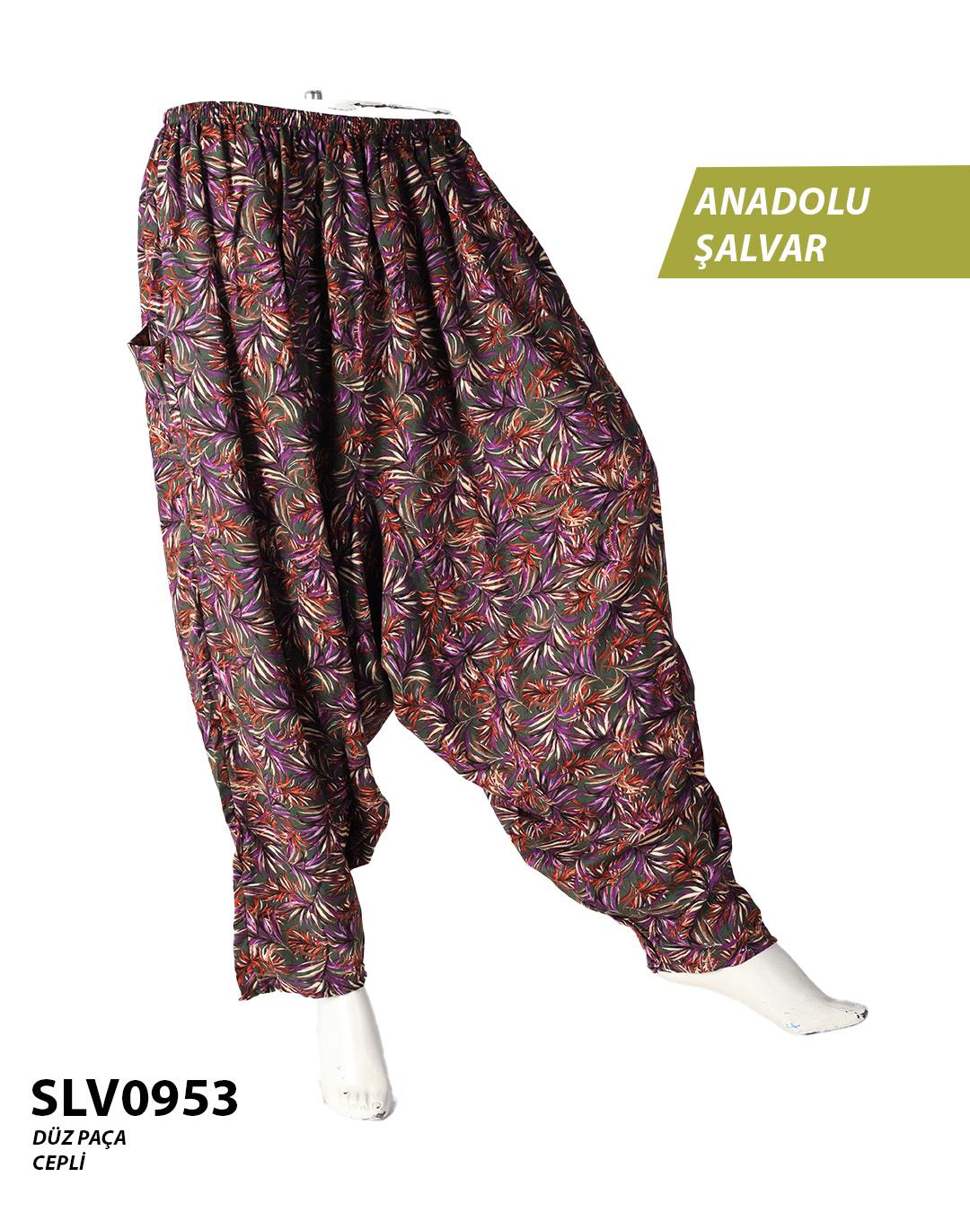 Viskon Düz Palça Anadolu Şalvar (Cepli) SLV0953-12107SLV0953