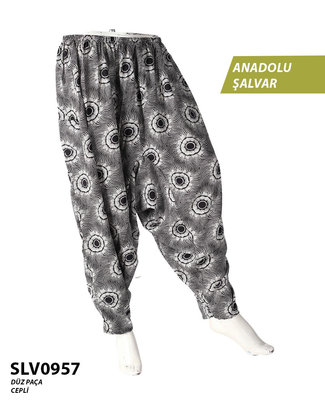 Viskon Düz Palça Anadolu Şalvar (Cepli) SLV0957-12210SLV0957