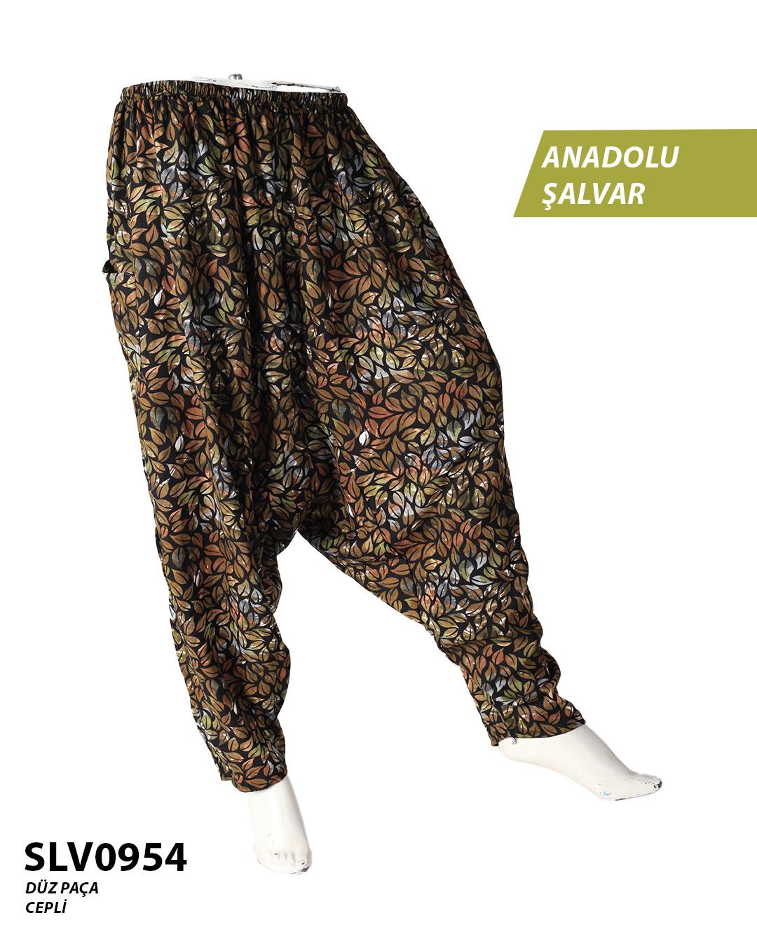 Viskon Düz Palça Anadolu Şalvar (Cepli) SLV0954-12108SLV0954