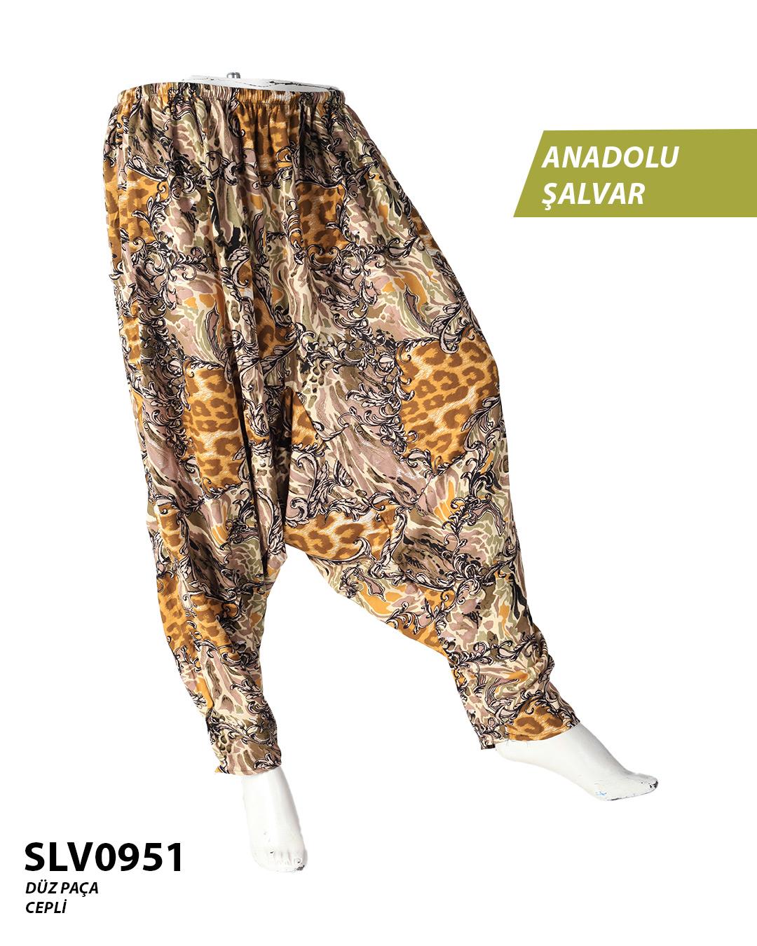 Viskon Düz Palça Anadolu Şalvar (Cepli) SLV0951-12010SLV0951