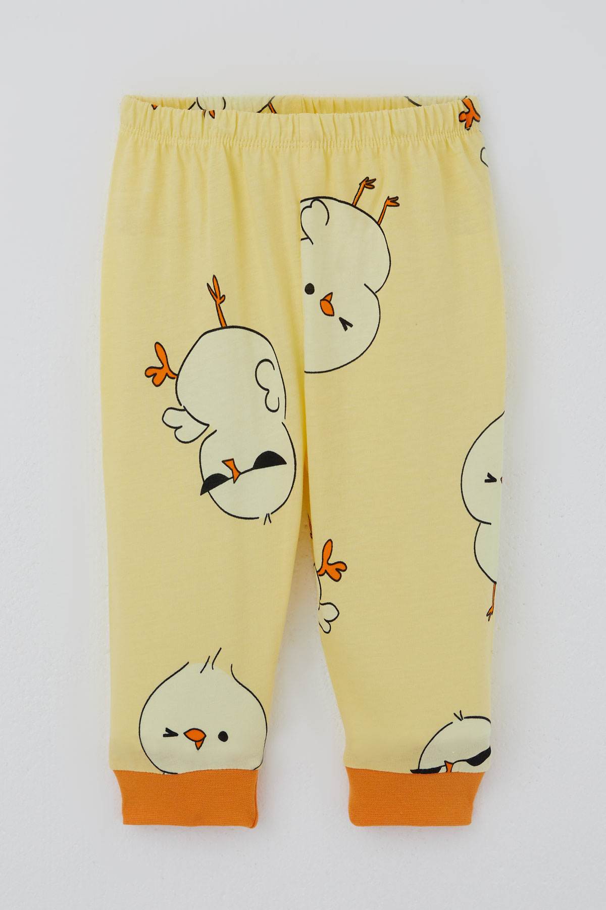 Breeze Erkek Bebek Pijama Takımı Safari Temalı Sevimli Civciv Desenli Önden Çıtçıtlı Sarı (4 Ay - 1 Yaş)